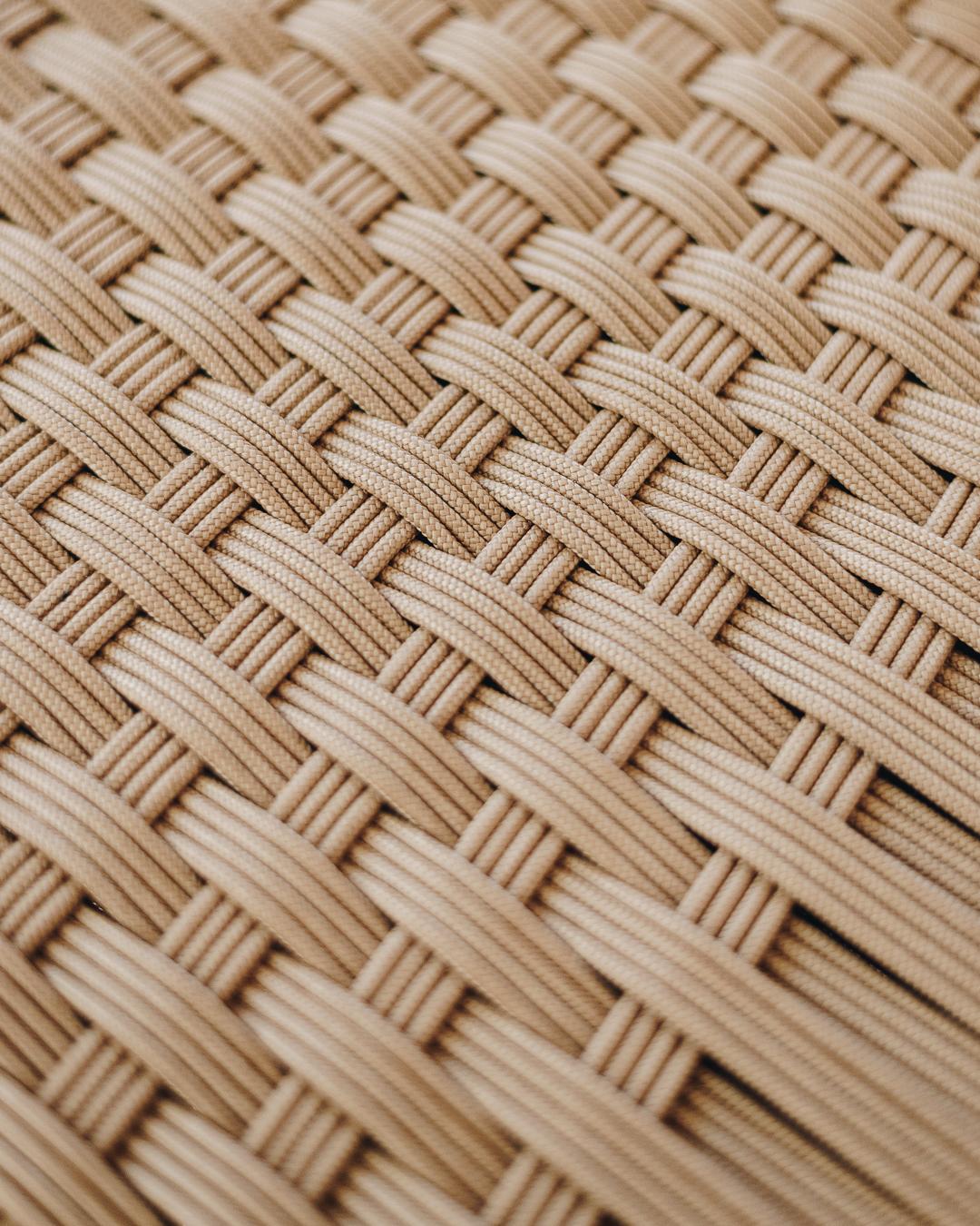 Mexican Caribbean Walnut Dining Chair with Handwoven Seat, In Stock For Sale