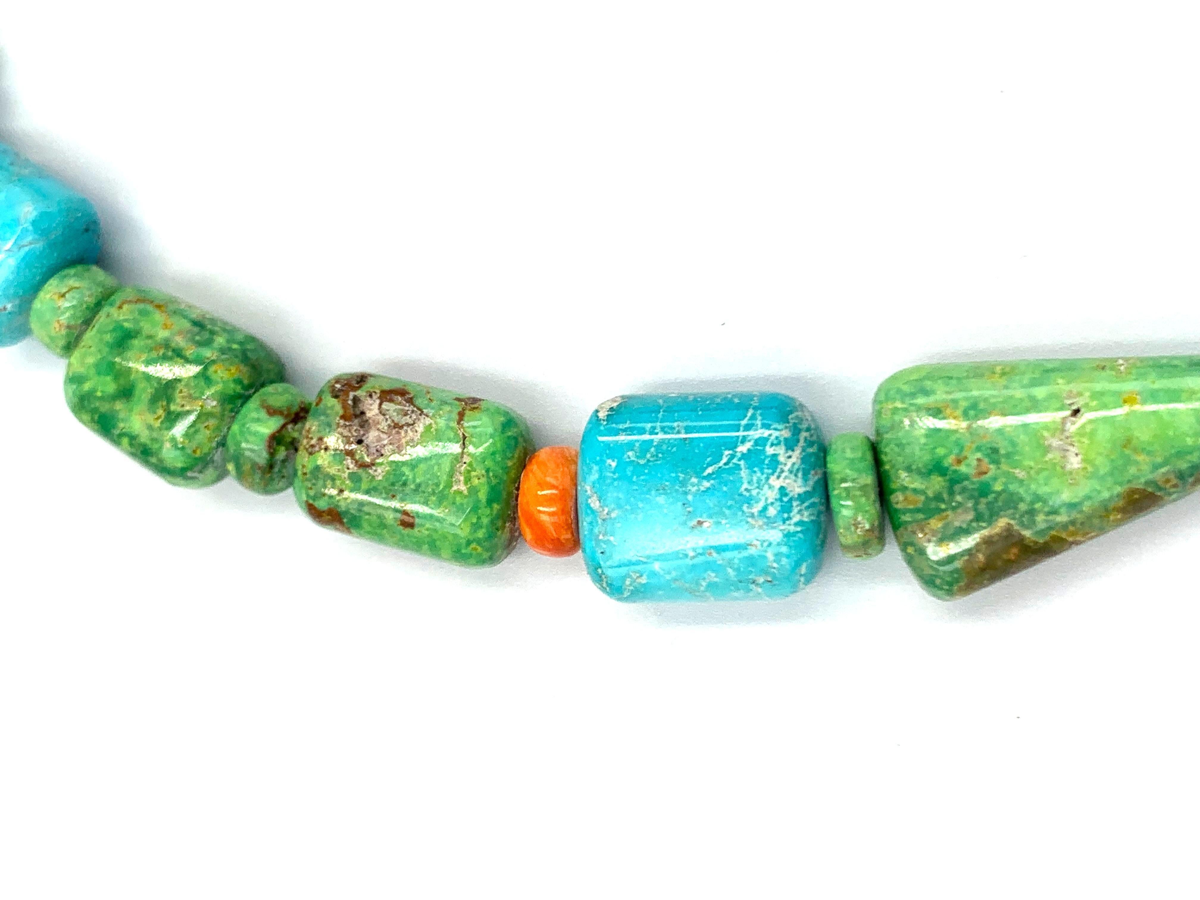 Carico Lake & Kingman Turquoise Beaded Necklace by Bruce Eckhardt 5