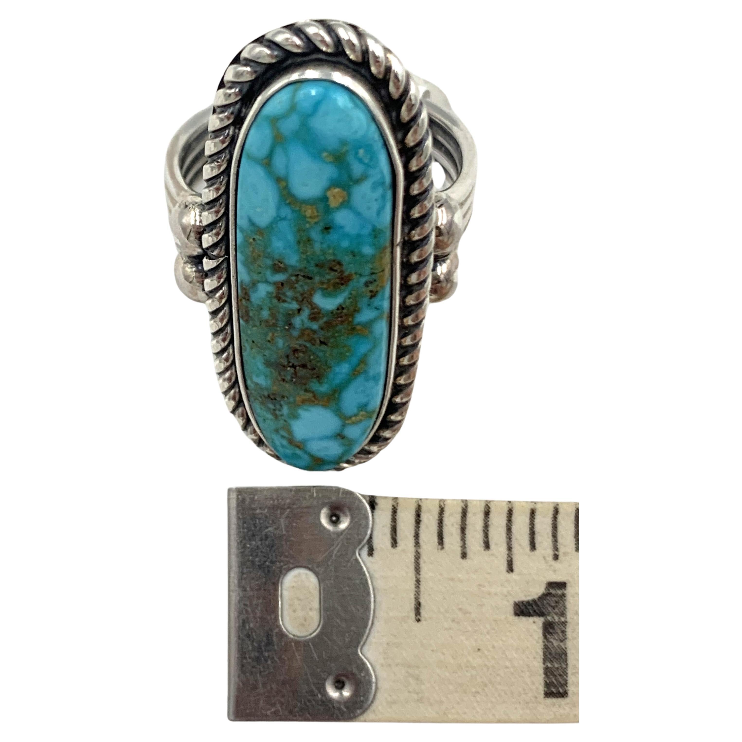 Carico Lake Turquiose Ring with Sterling Silver 1