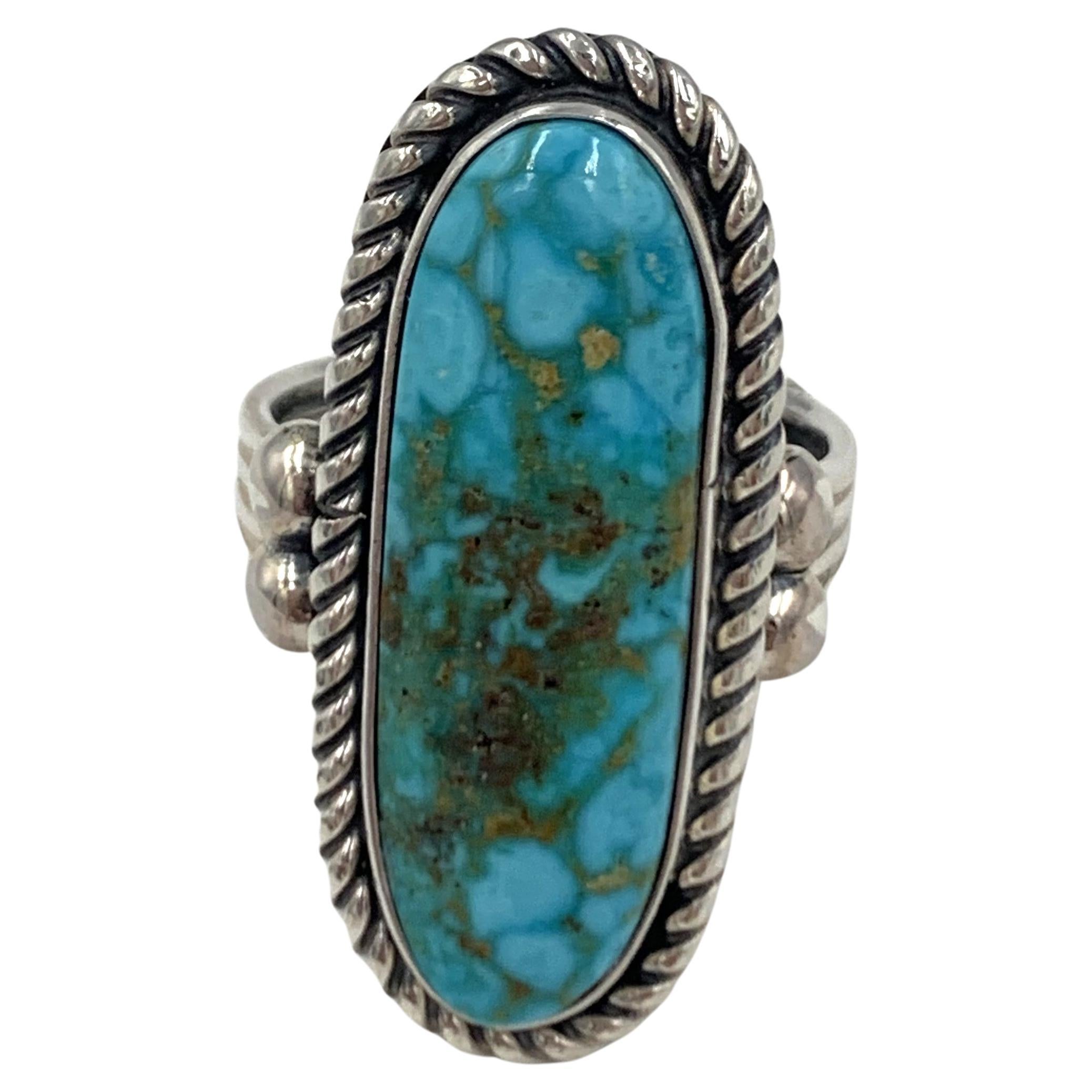 Carico Lake Turquiose Ring with Sterling Silver 3