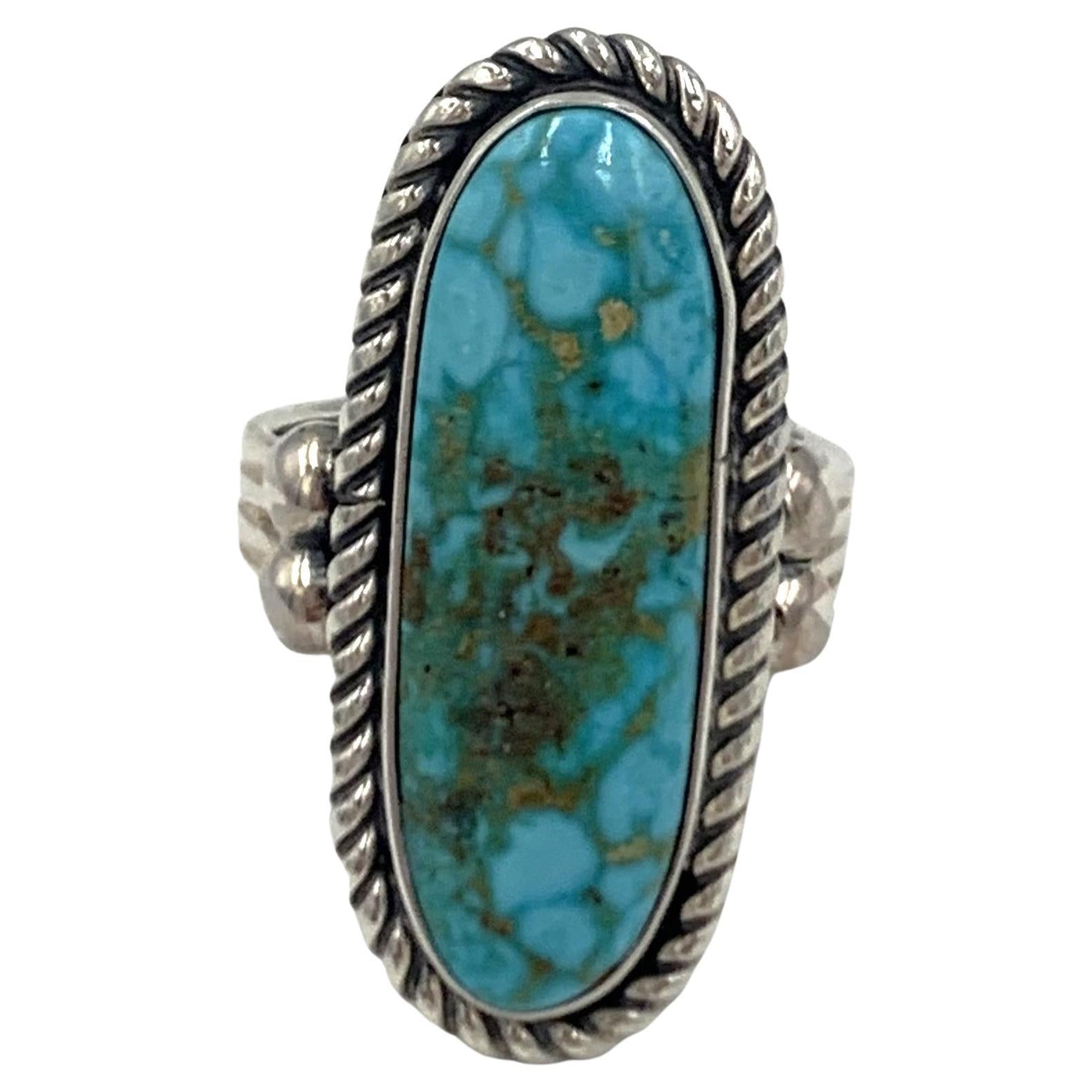 Carico Lake Turquiose Ring with Sterling Silver