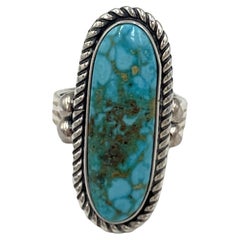 Used Carico Lake Turquiose Ring with Sterling Silver
