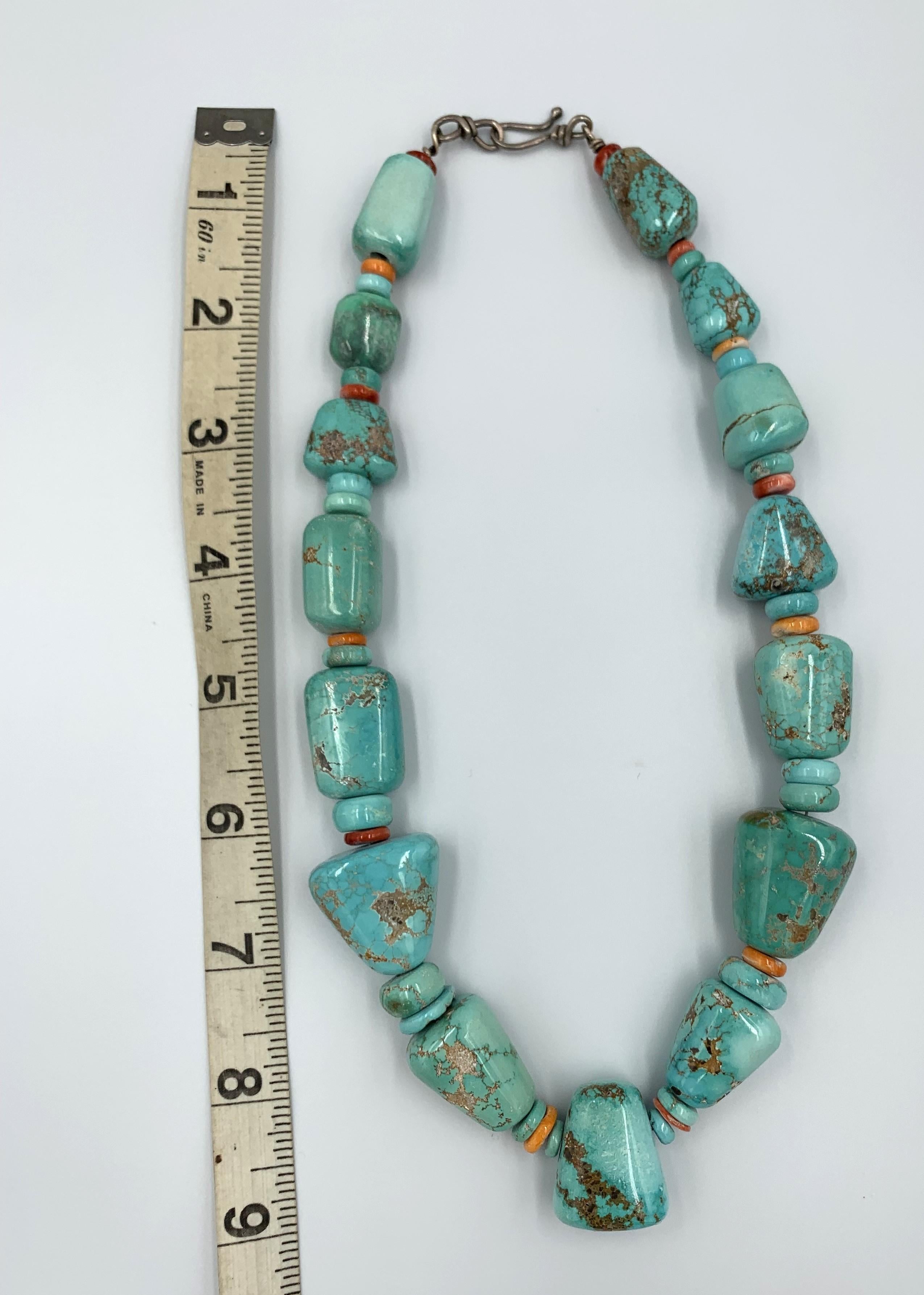 Carico Lake Turquoise Bead Necklace by Bruce Eckhardt For Sale 4