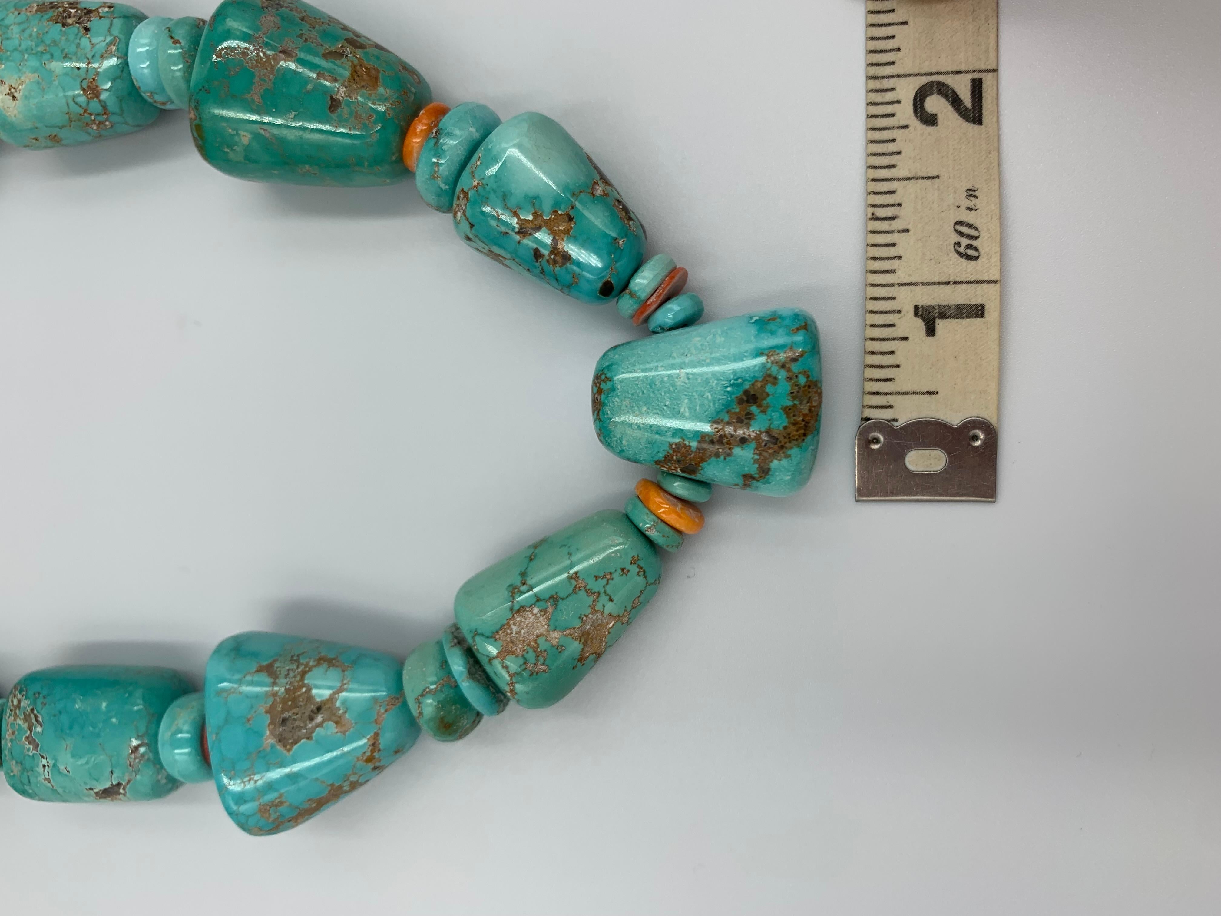 Carico Lake Turquoise Bead Necklace by Bruce Eckhardt For Sale 5