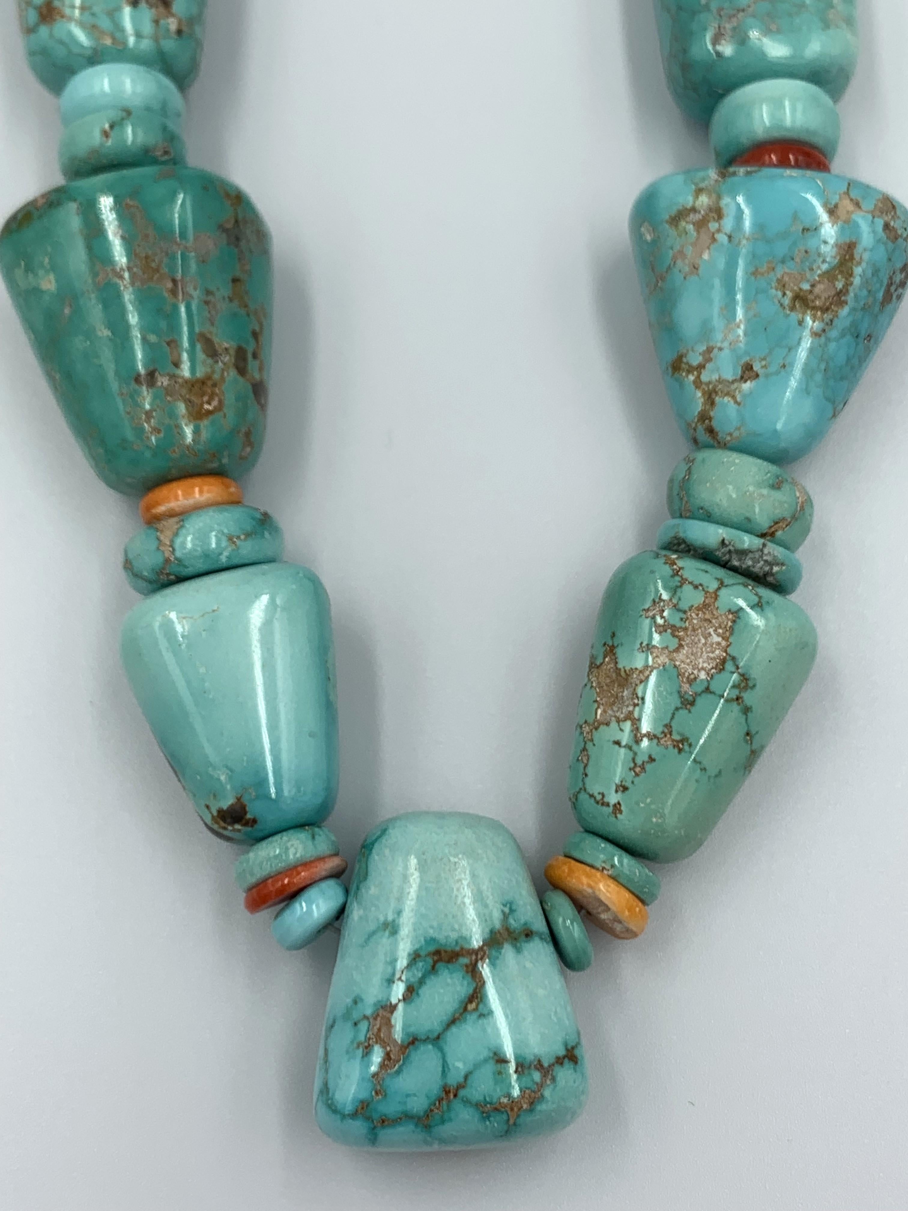 Carico Lake Turquoise Bead Necklace by Bruce Eckhardt For Sale 8