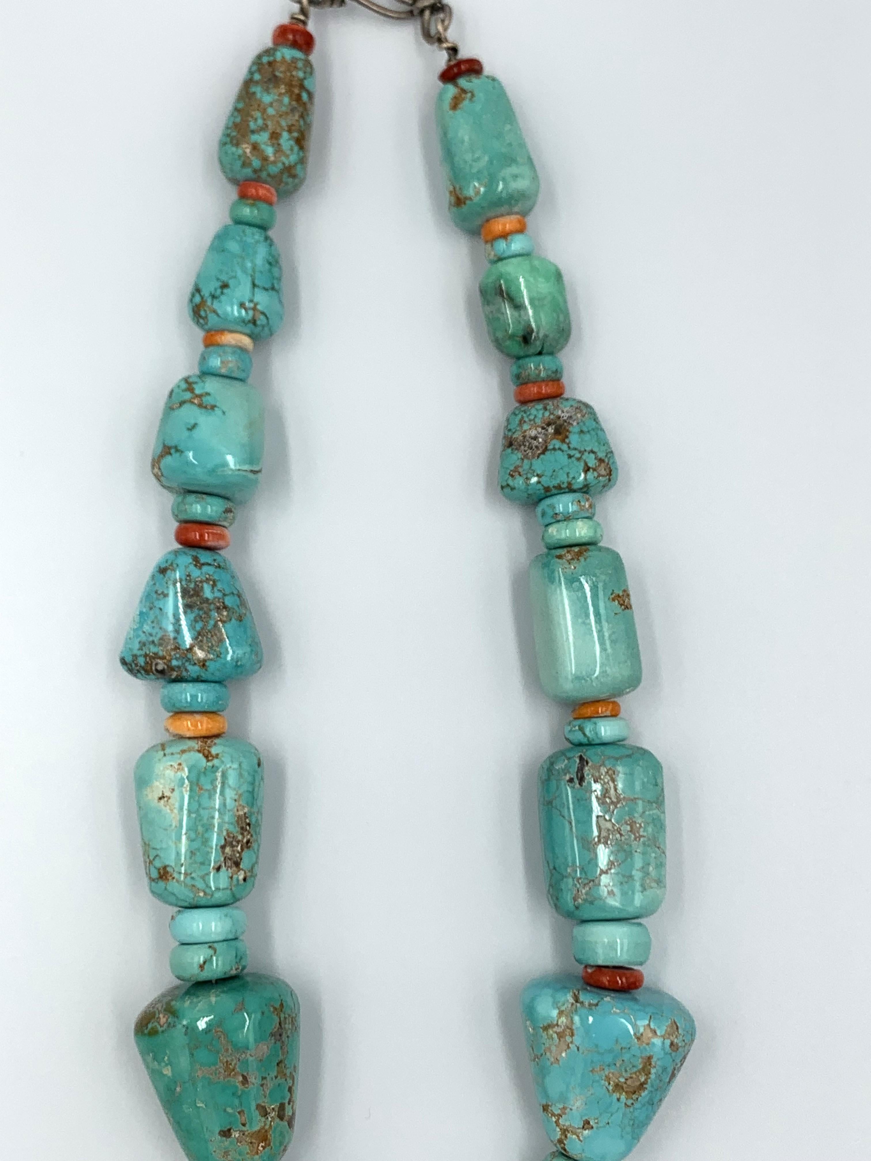Carico Lake Turquoise Bead Necklace by Bruce Eckhardt For Sale 9