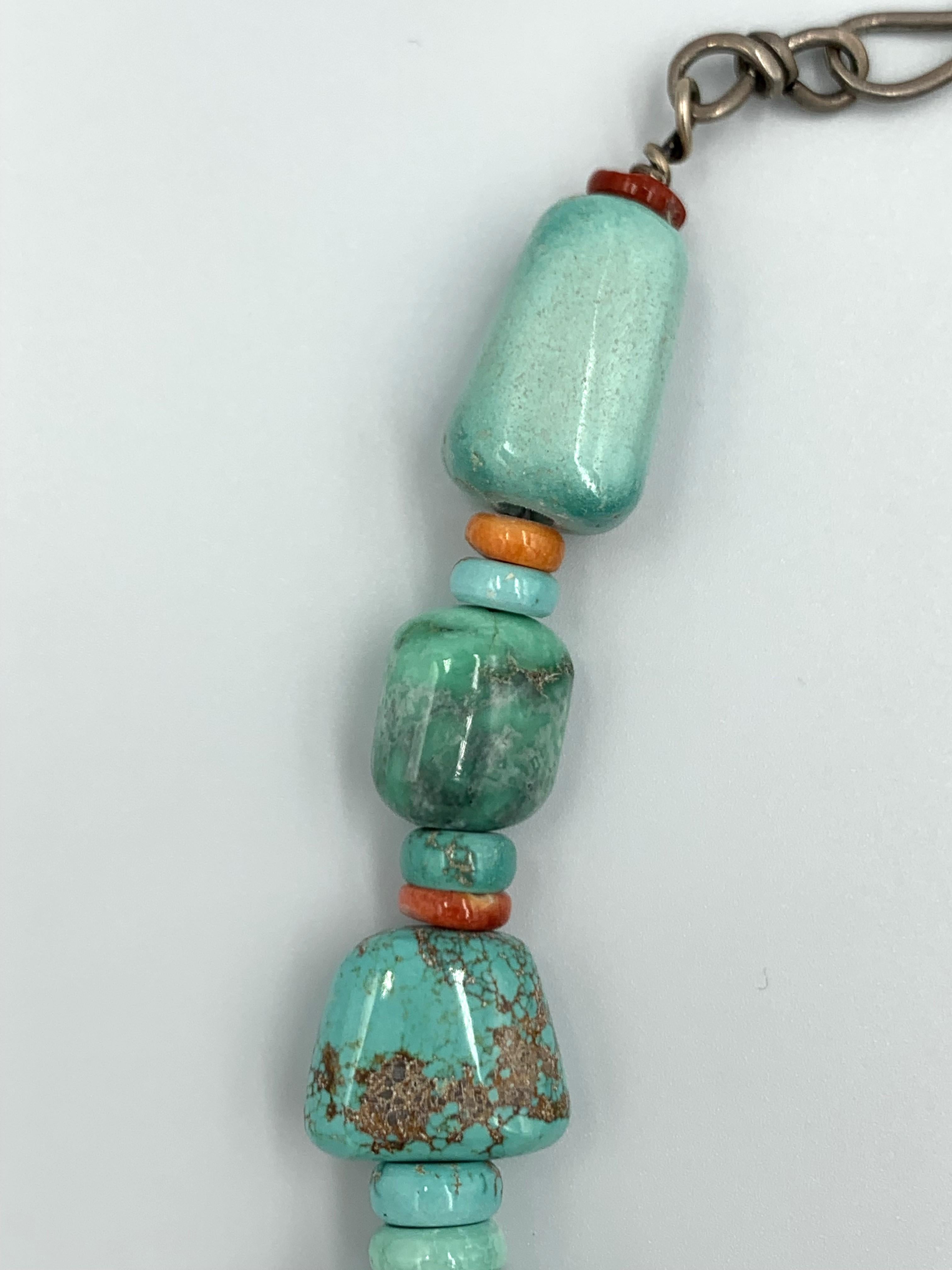 Carico Lake Turquoise Bead Necklace by Bruce Eckhardt In New Condition For Sale In Scottsdale, AZ