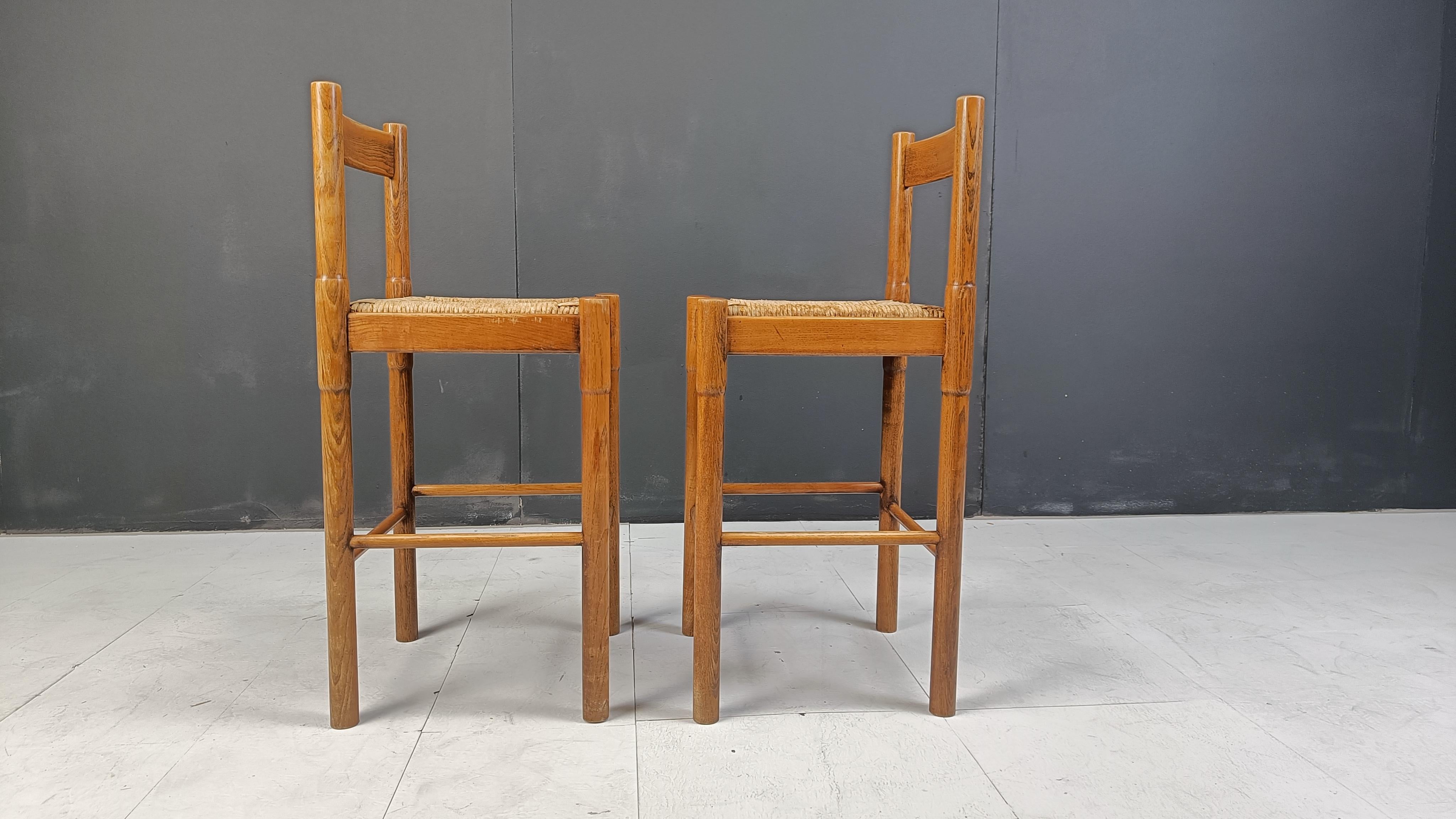 Wicker Carimate Barstools by Vico Magistretti for Cassina, 1962