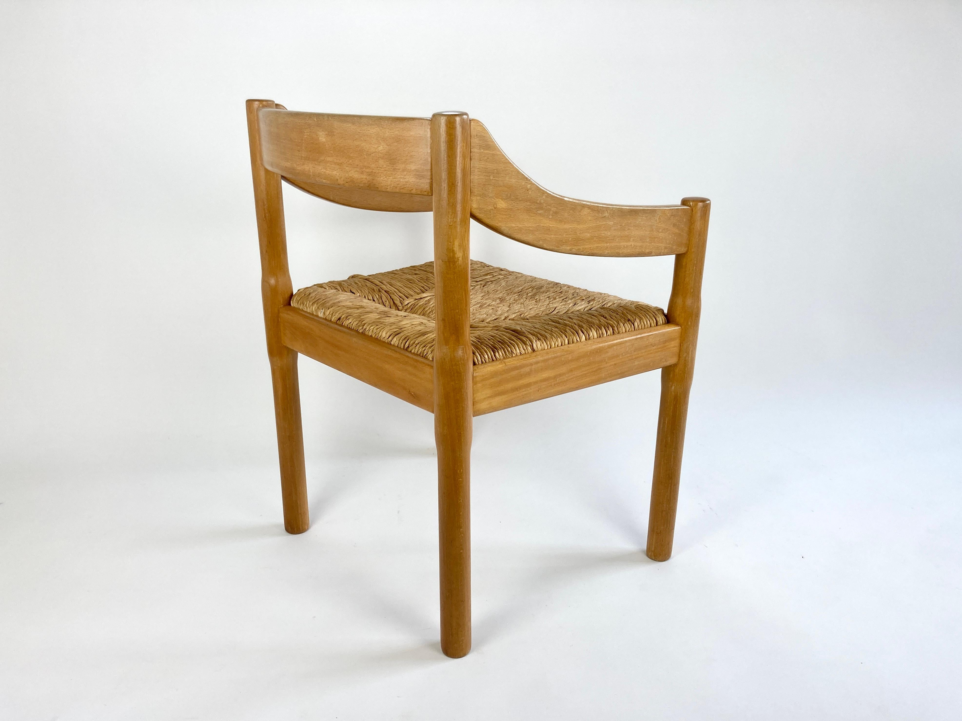 Carimate Carver Dining Chair by Vico Magistretti In Good Condition In Bristol, GB