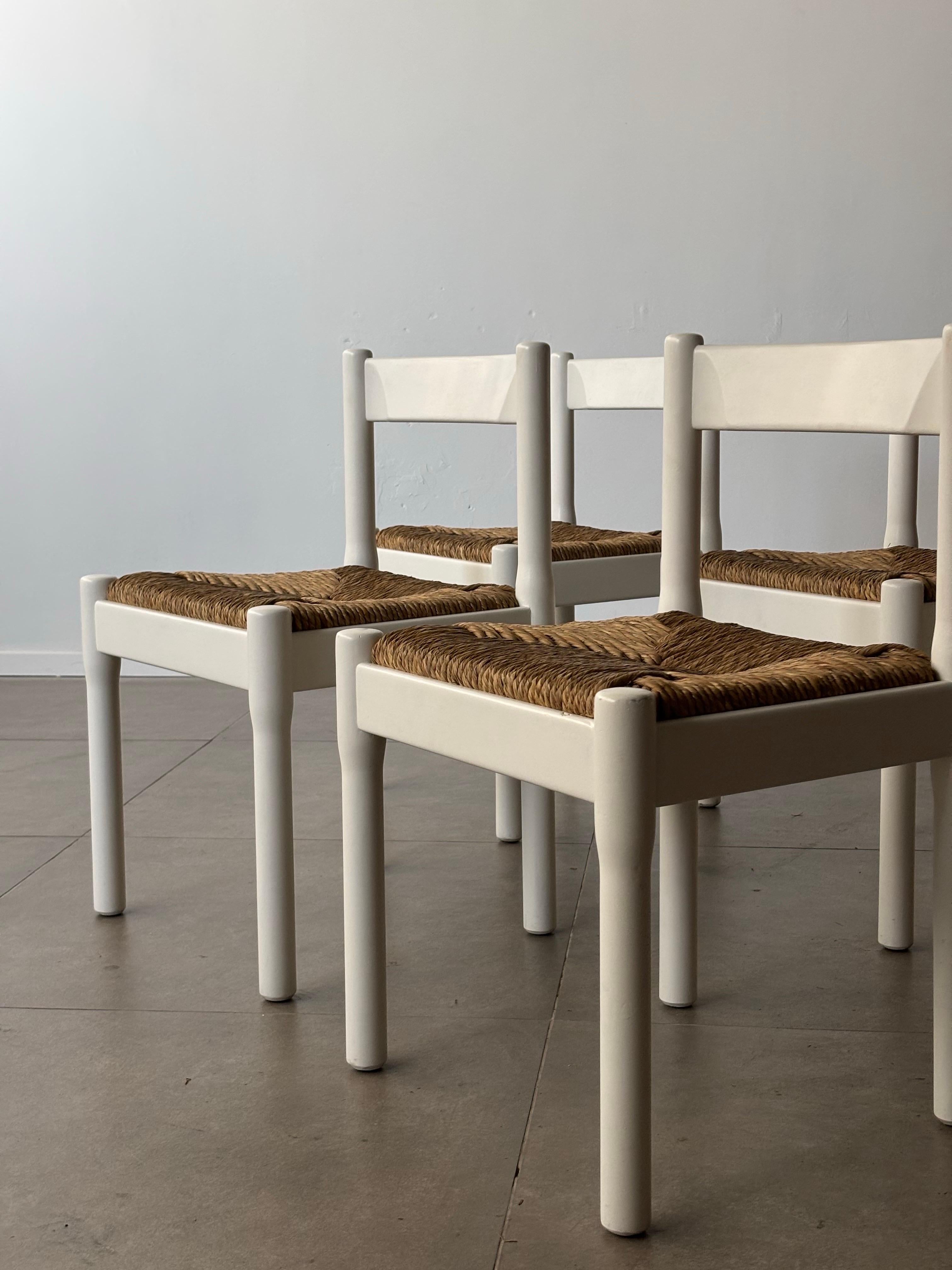 Carimate Chairs by Vico Magistretti for Cassina, 1959 Italy In Good Condition For Sale In Tel Aviv-Yafo, Tel Aviv District