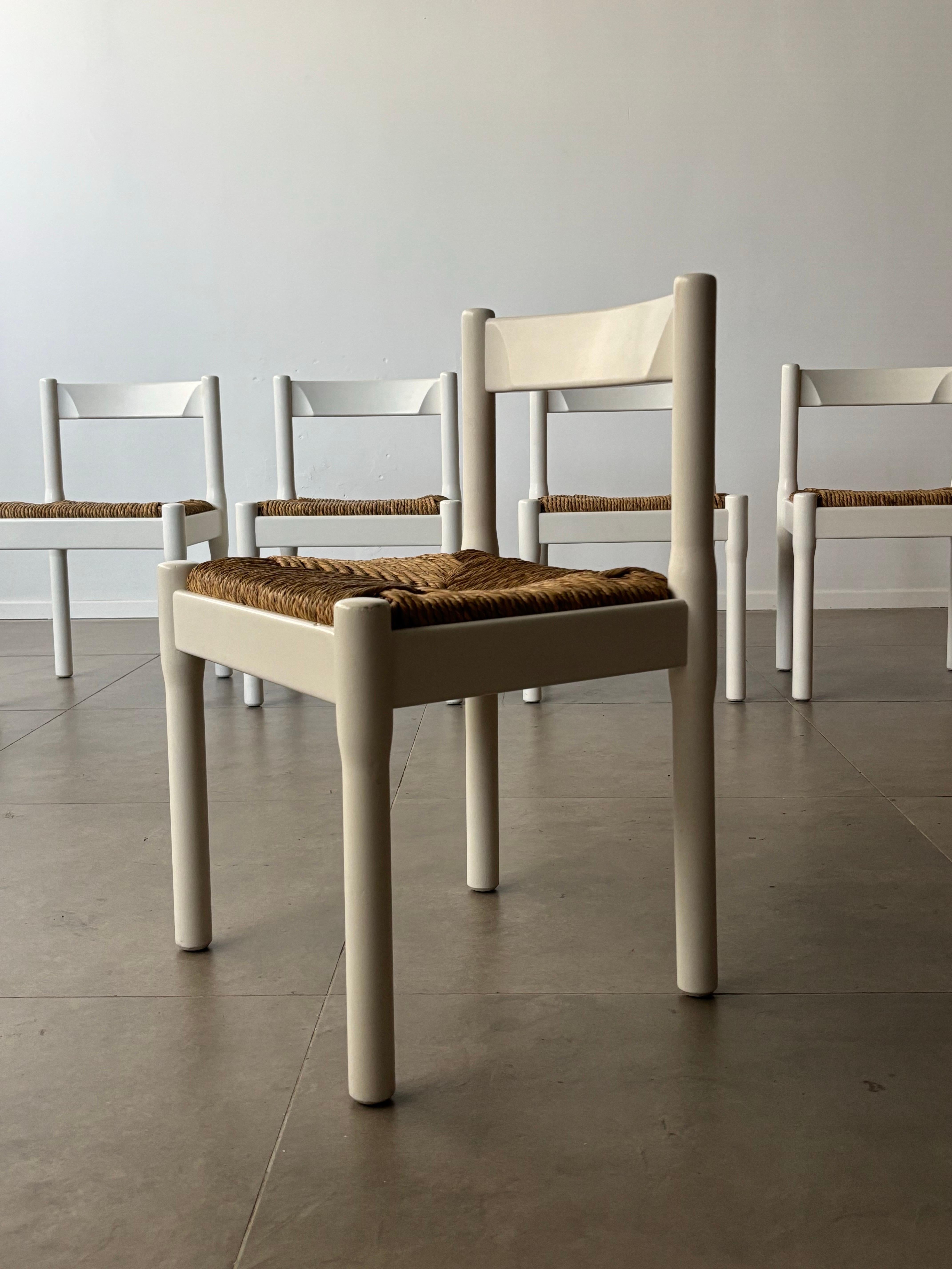 20th Century Carimate Chairs by Vico Magistretti for Cassina, 1959 Italy For Sale