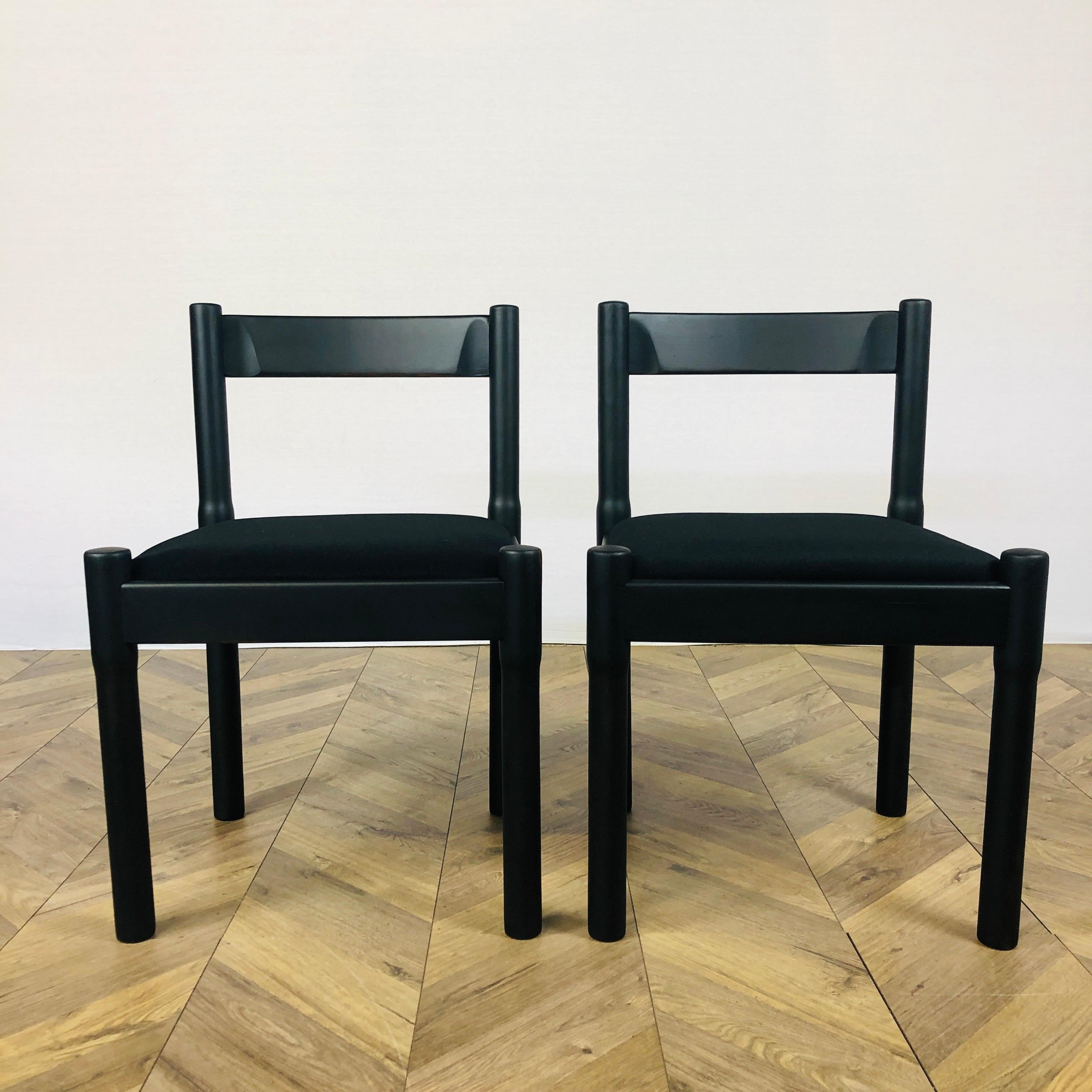 Italian Carimate Chairs by Vico Magistretti for Cassina, Set of 2, 1960s