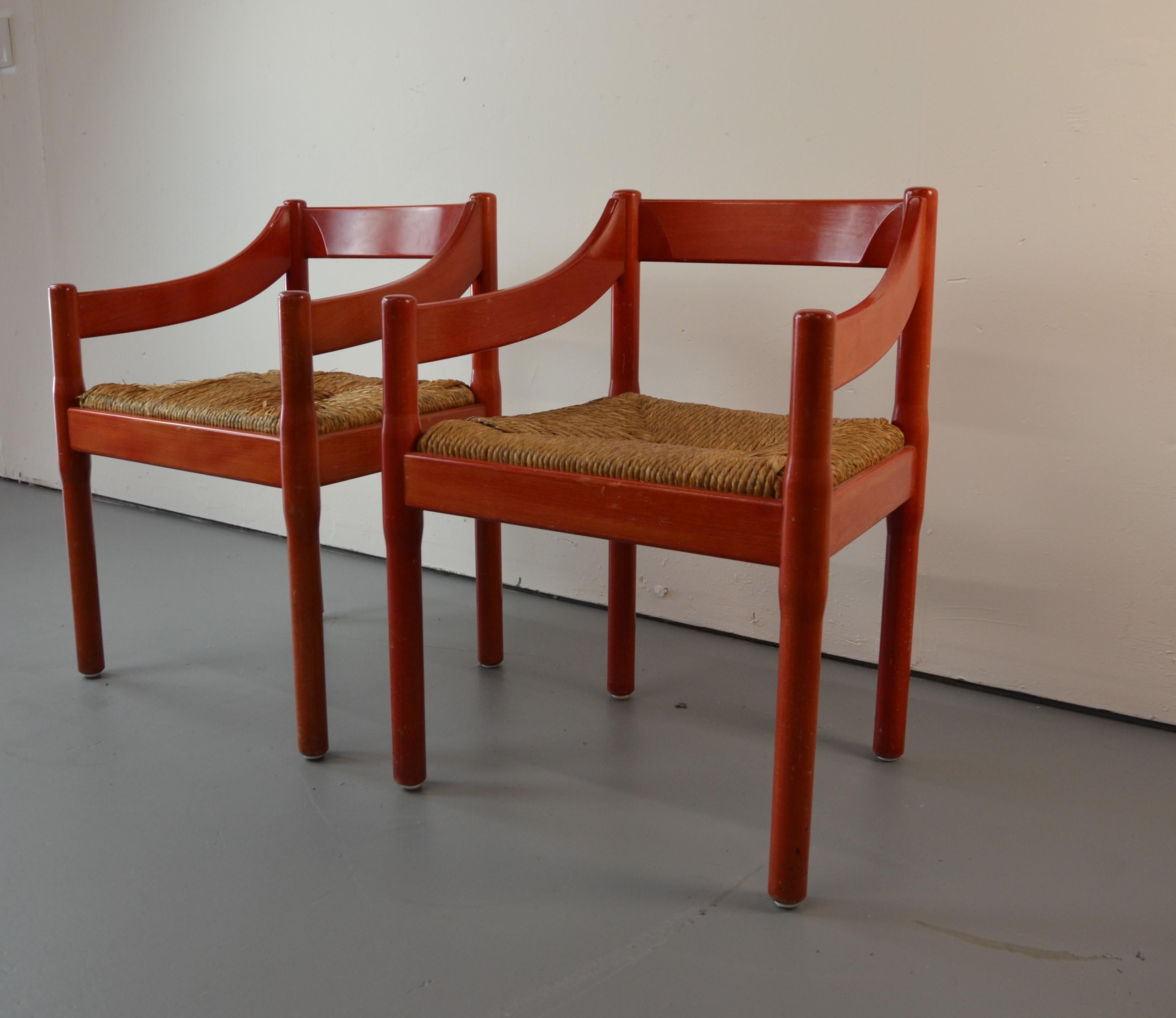 Carimate Chairs by Vico Magistretti from Cassina 1959 Italy In Good Condition In Pomona, CA