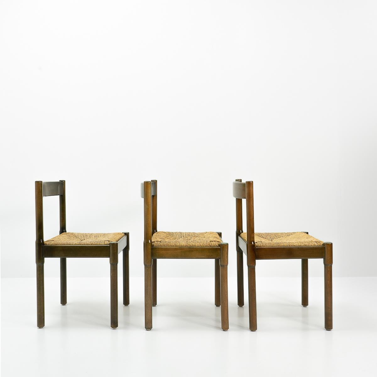 Mid-Century Modern Carimate Chairs by Vico Magistretti, 1960s