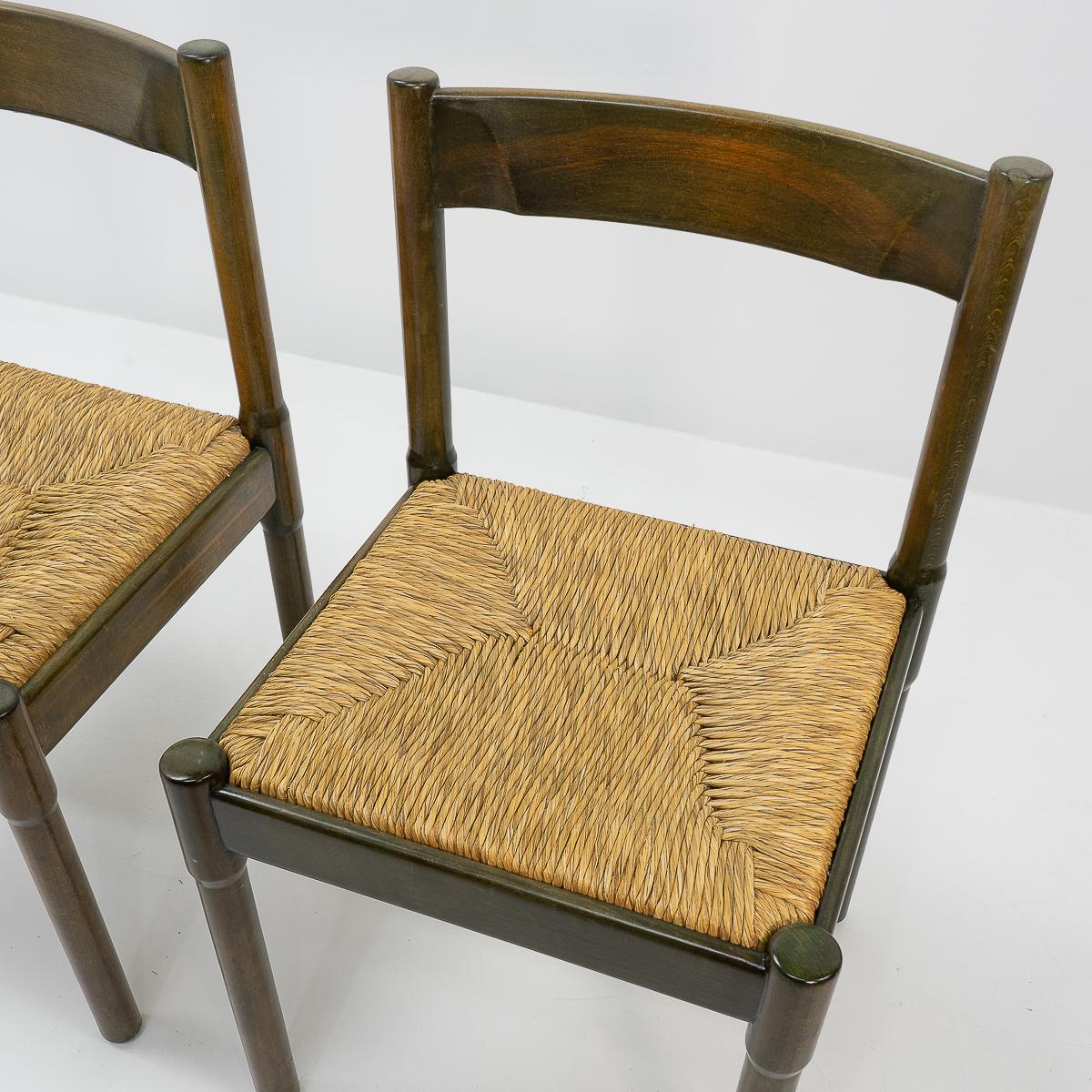 Carimate Chairs by Vico Magistretti, 1960s In Good Condition In Renens, CH