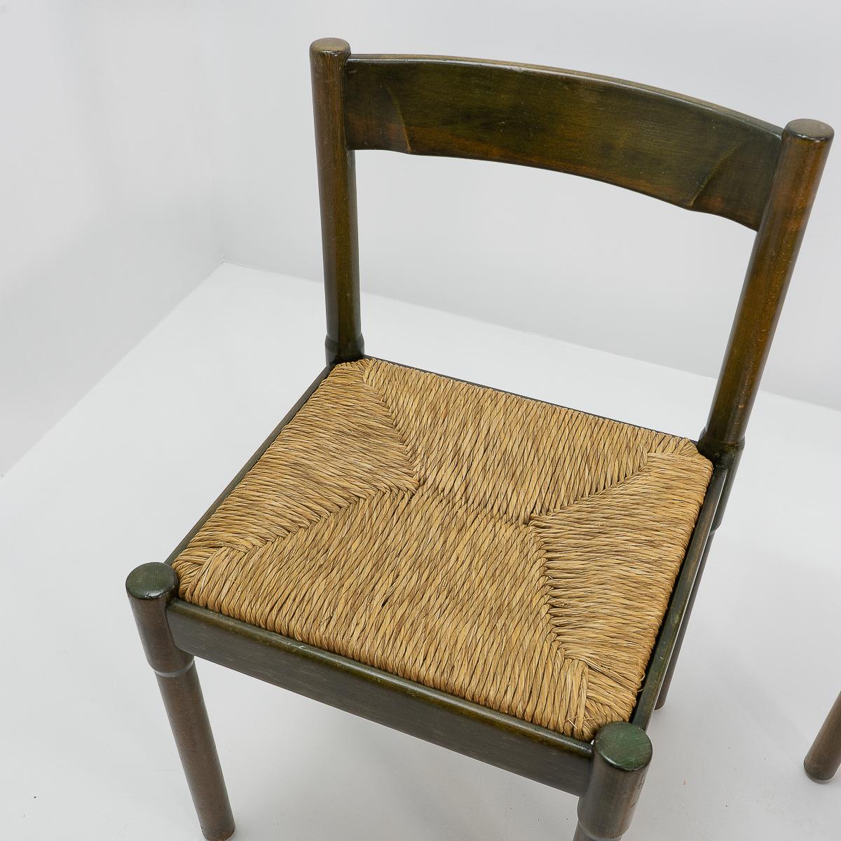 Mid-20th Century Carimate Chairs by Vico Magistretti, 1960s