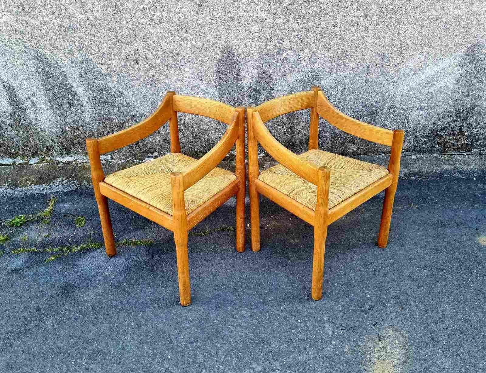 Carimate Chairs, Design by Vico Magistretti, Cassina Italy 60s For Sale 3