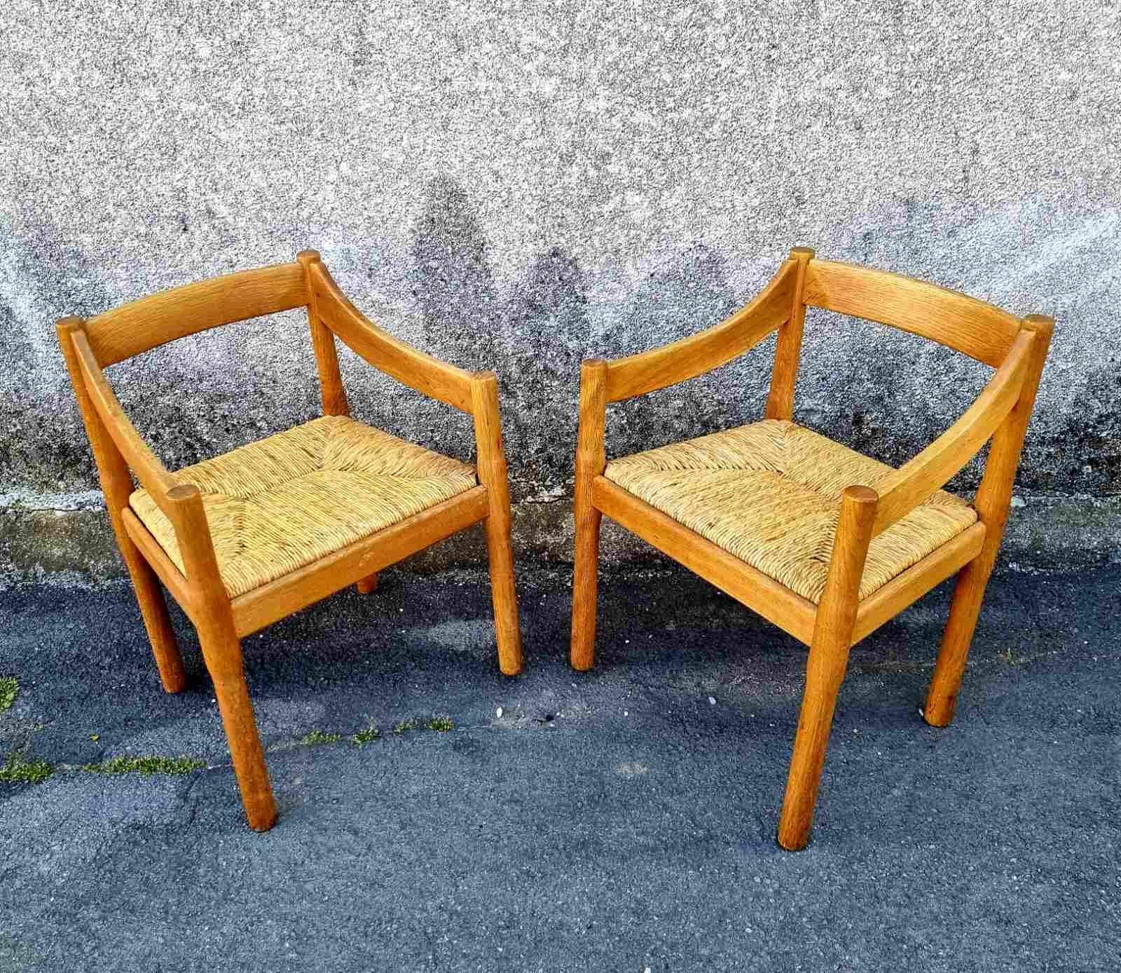Carimate Chairs, Design by Vico Magistretti, Cassina Italy 60s For Sale 4
