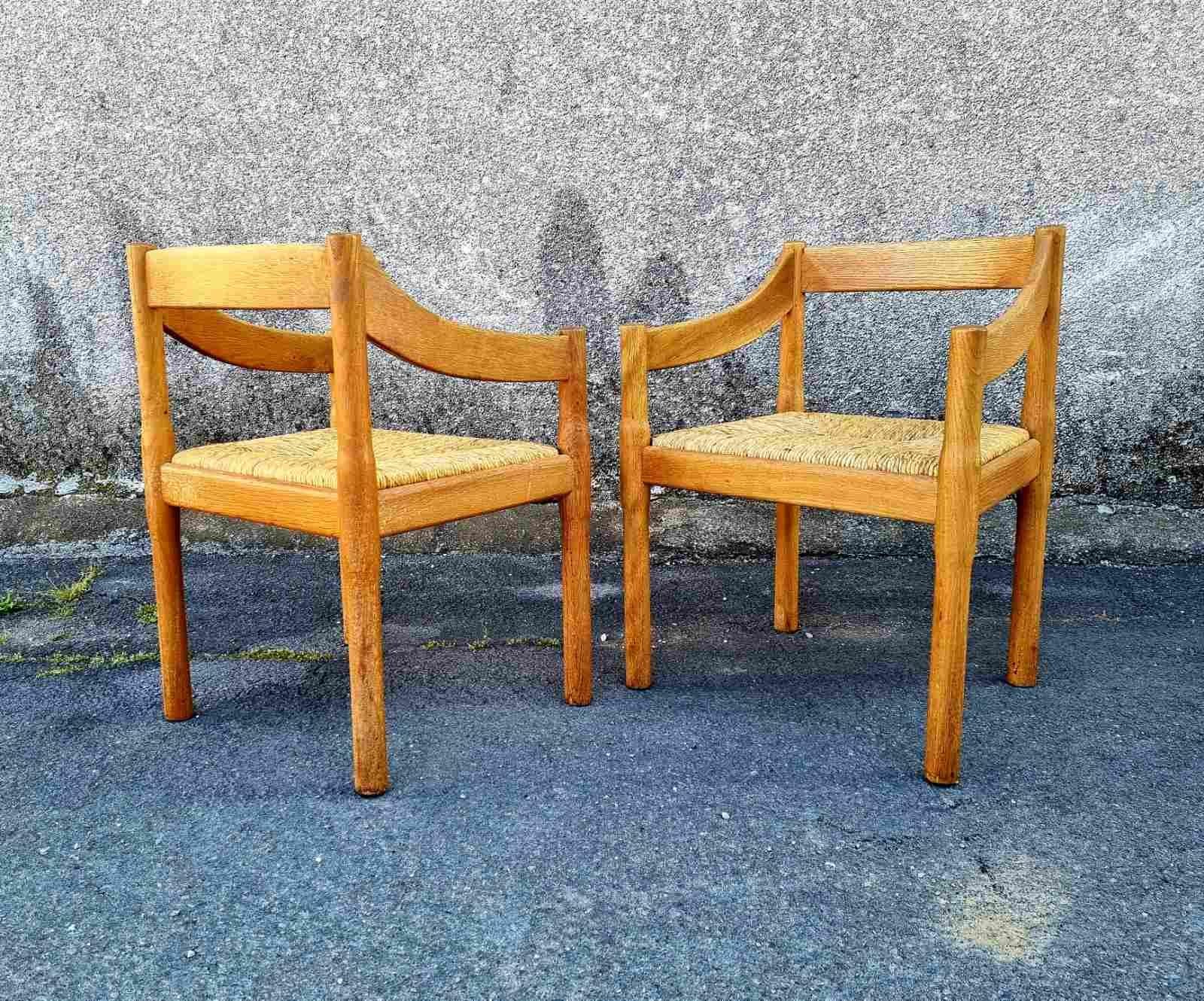 Carimate Chairs, Design by Vico Magistretti, Cassina Italy 60s For Sale 6