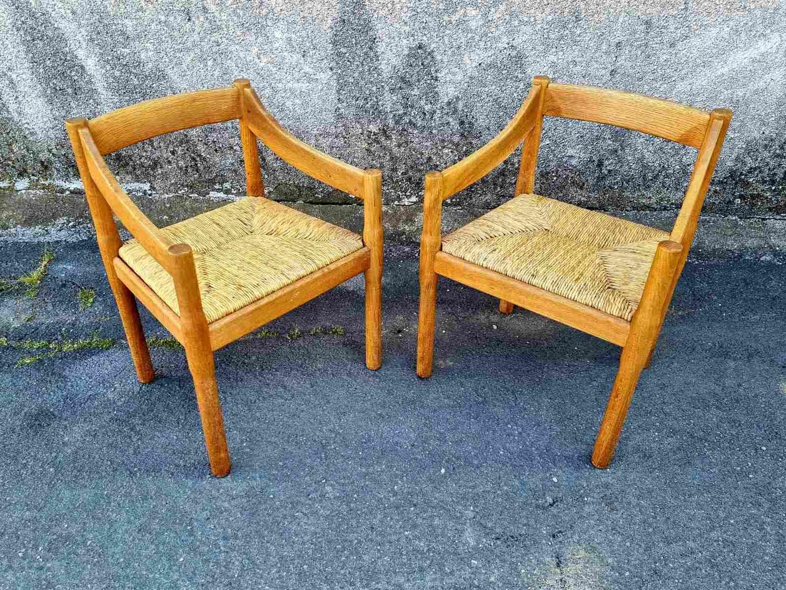 Carimate Chairs, Design by Vico Magistretti, Cassina Italy 60s For Sale 8