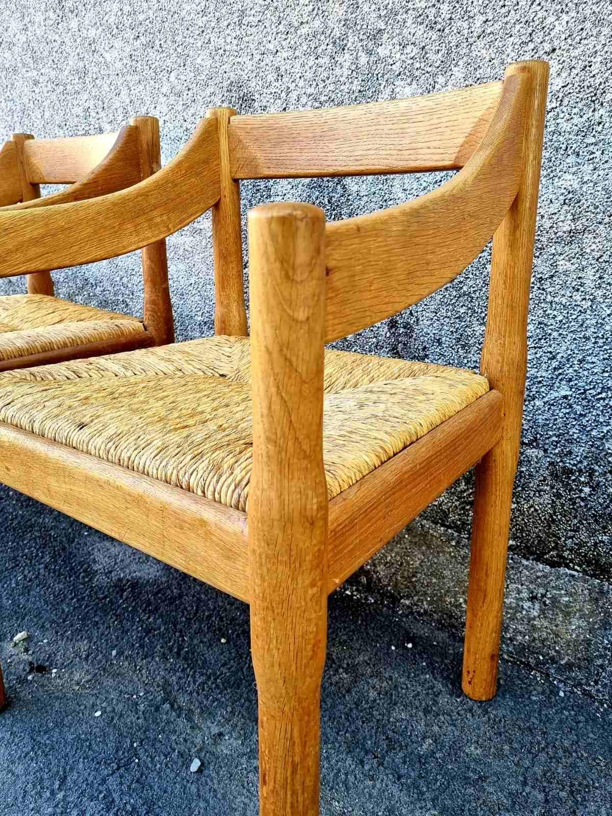 Carimate Chairs, Design by Vico Magistretti, Cassina Italy 60s For Sale 1