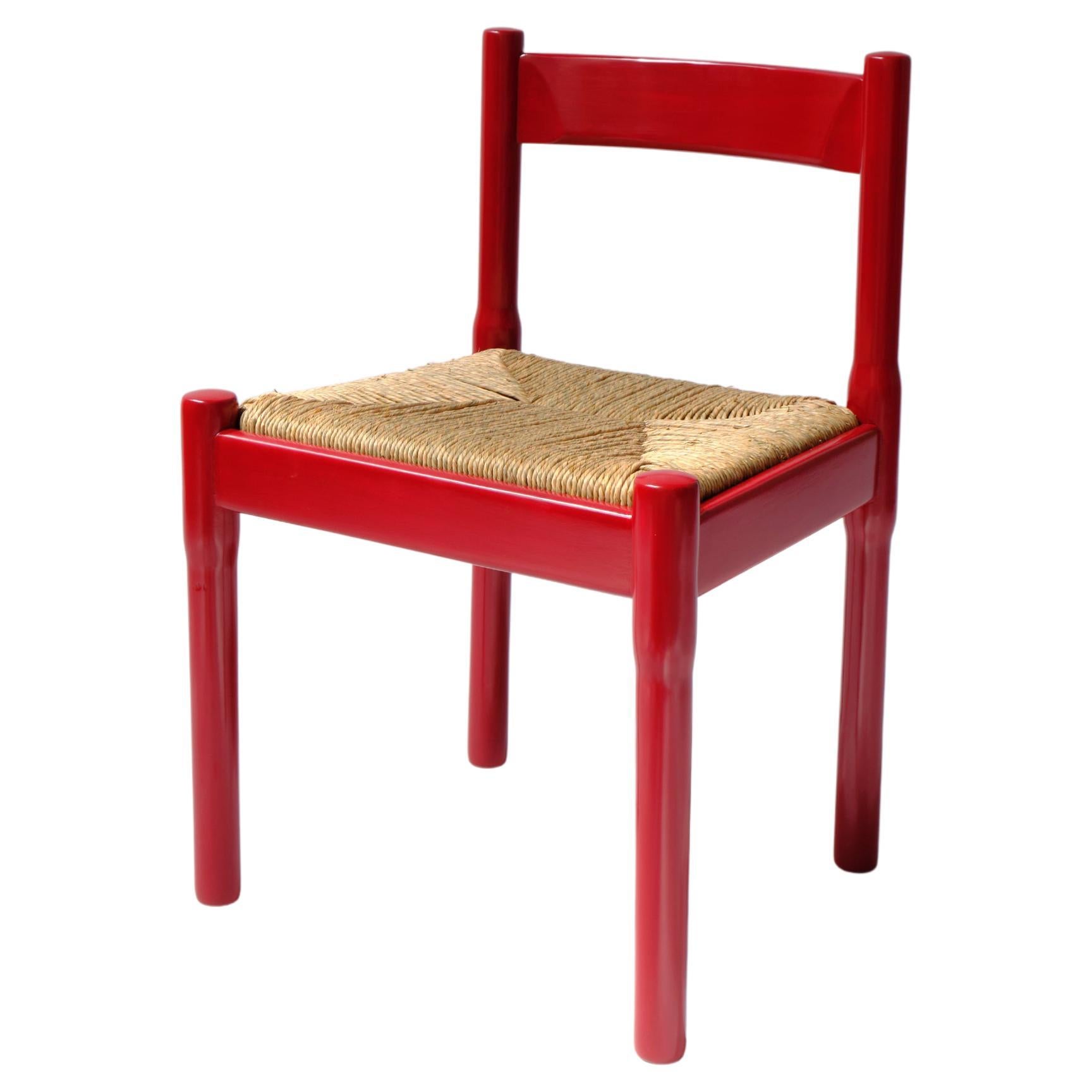 Carimate Dining Chair by Vico Magistretti for Habitat/Conran, Red For Sale