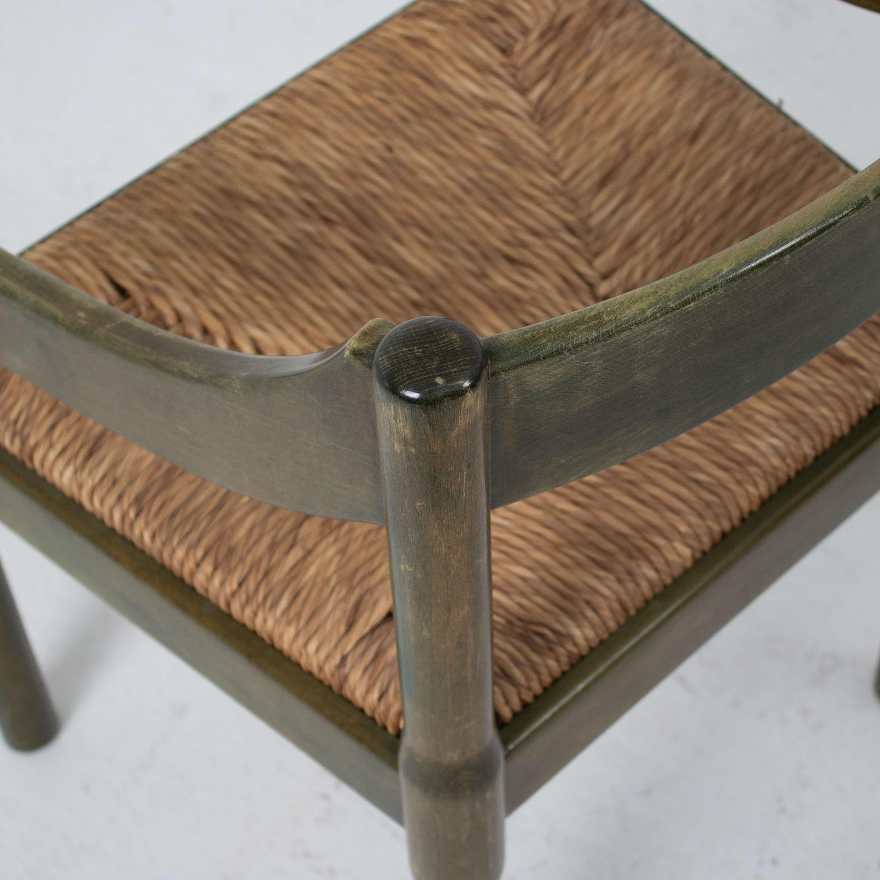 Late 20th Century Carimate dining chair set by Vico Magistretti for Cassina Italy, 1970s