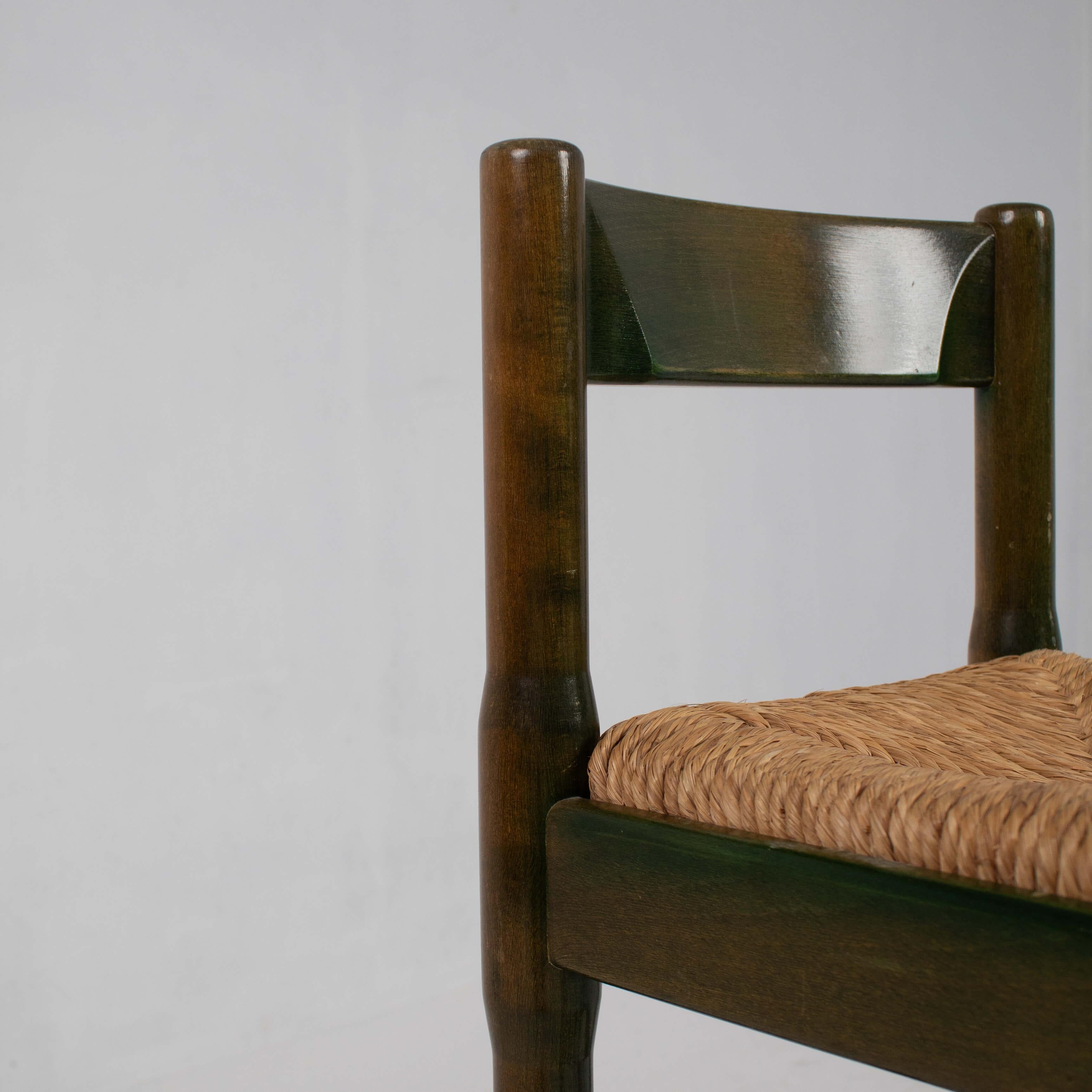 Straw Carimate Stool set for Cassina  by Vico Magistretti