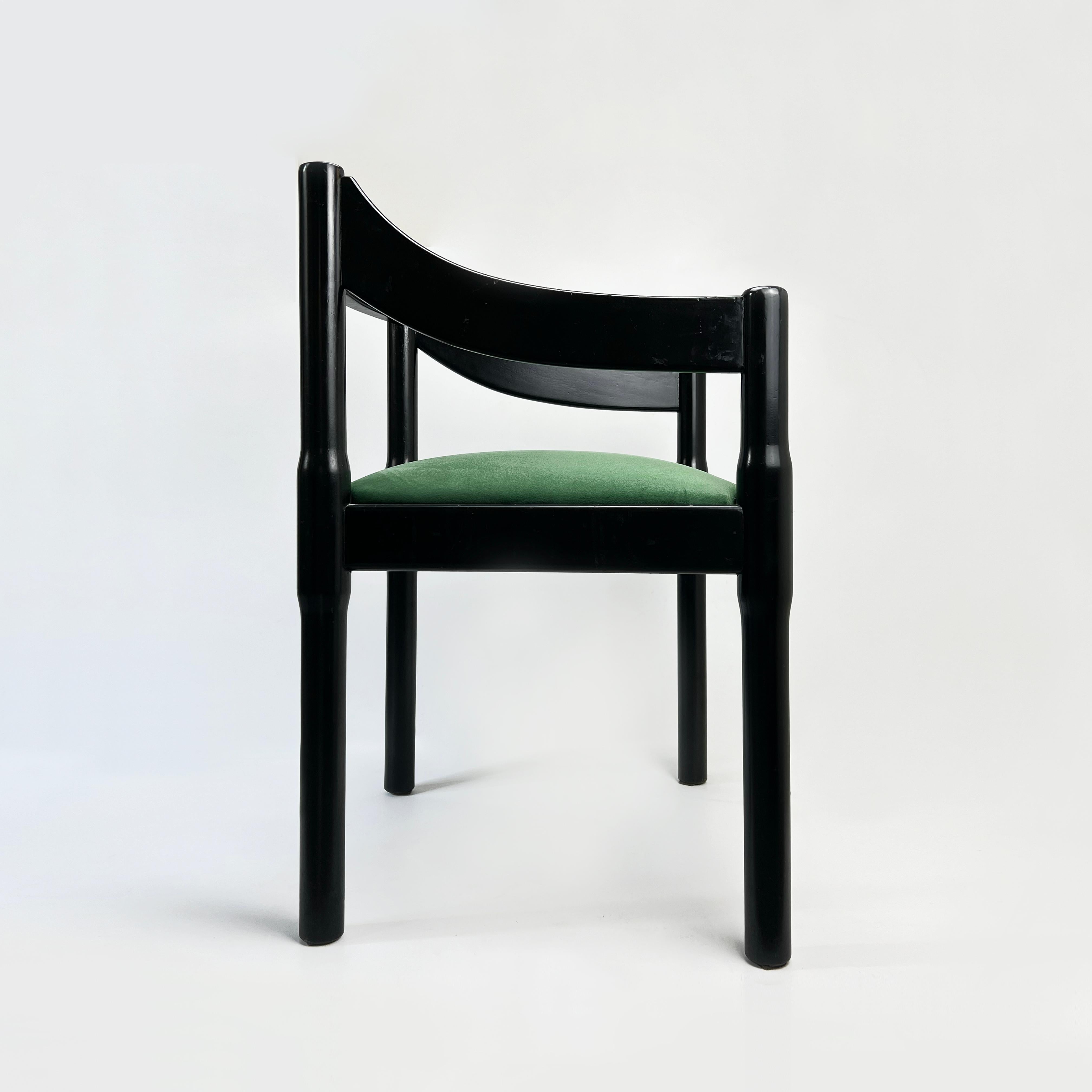 1st Edition Carimate Armchair Designed by Vico Magistretti for Comi (Artemide) In Good Condition For Sale In Milano, IT