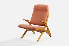Carin Bryggman, Lounge Chair, Birch, Fabric, Finland, 1950s