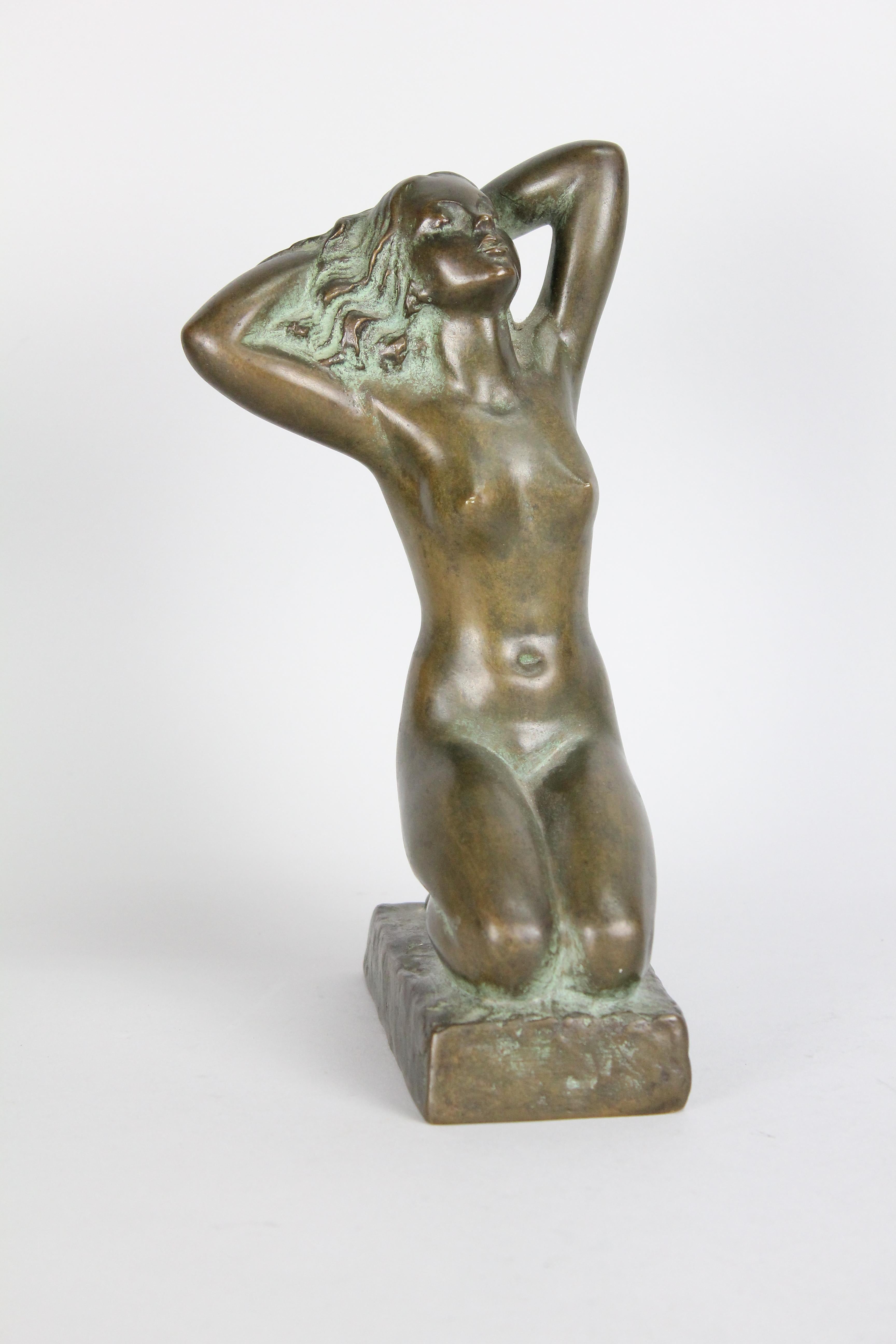Carin Nilson, Swedish Bronze Nude Sculpture, 1940s 5