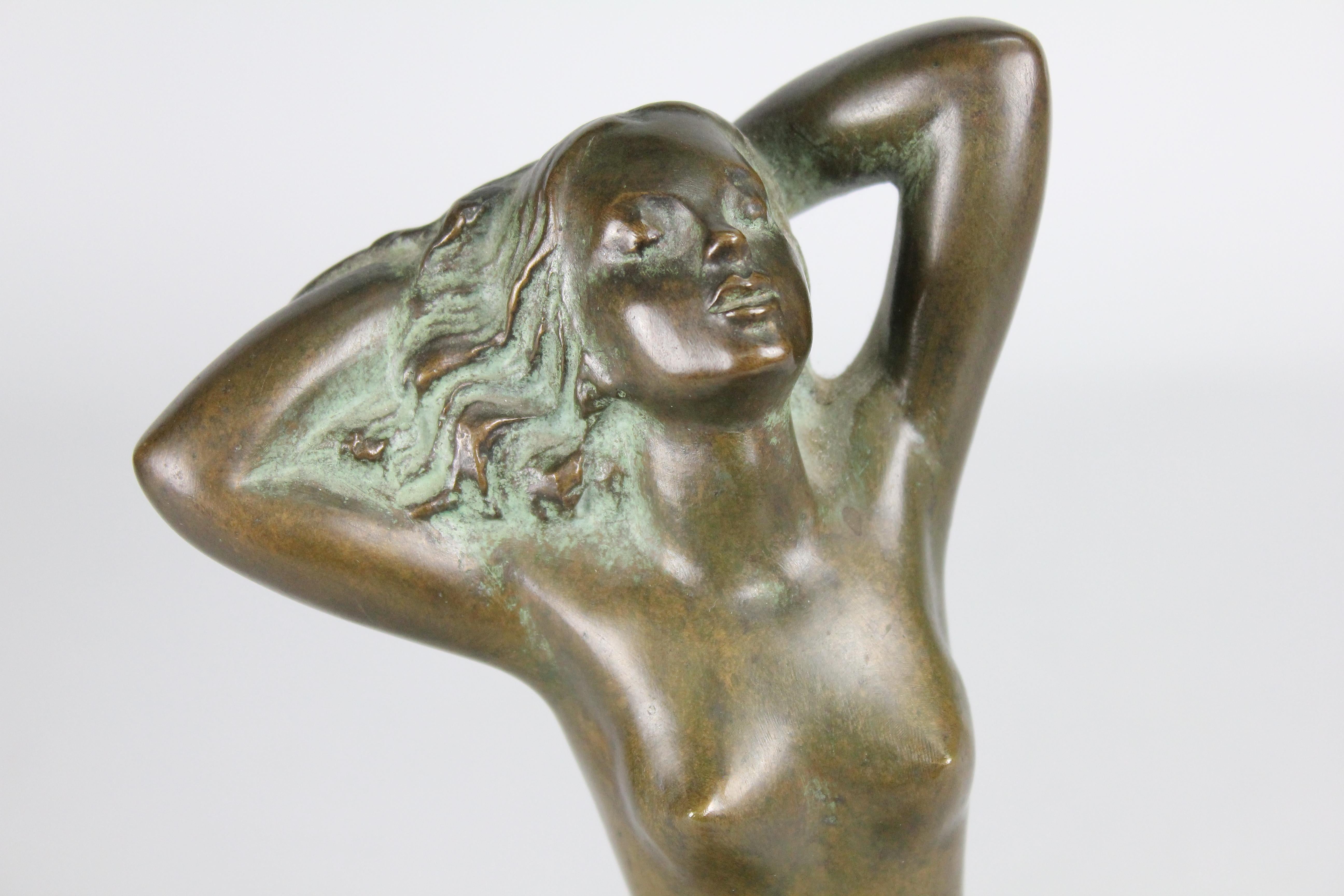 Carin Nilson, Swedish Bronze Nude Sculpture, 1940s 6