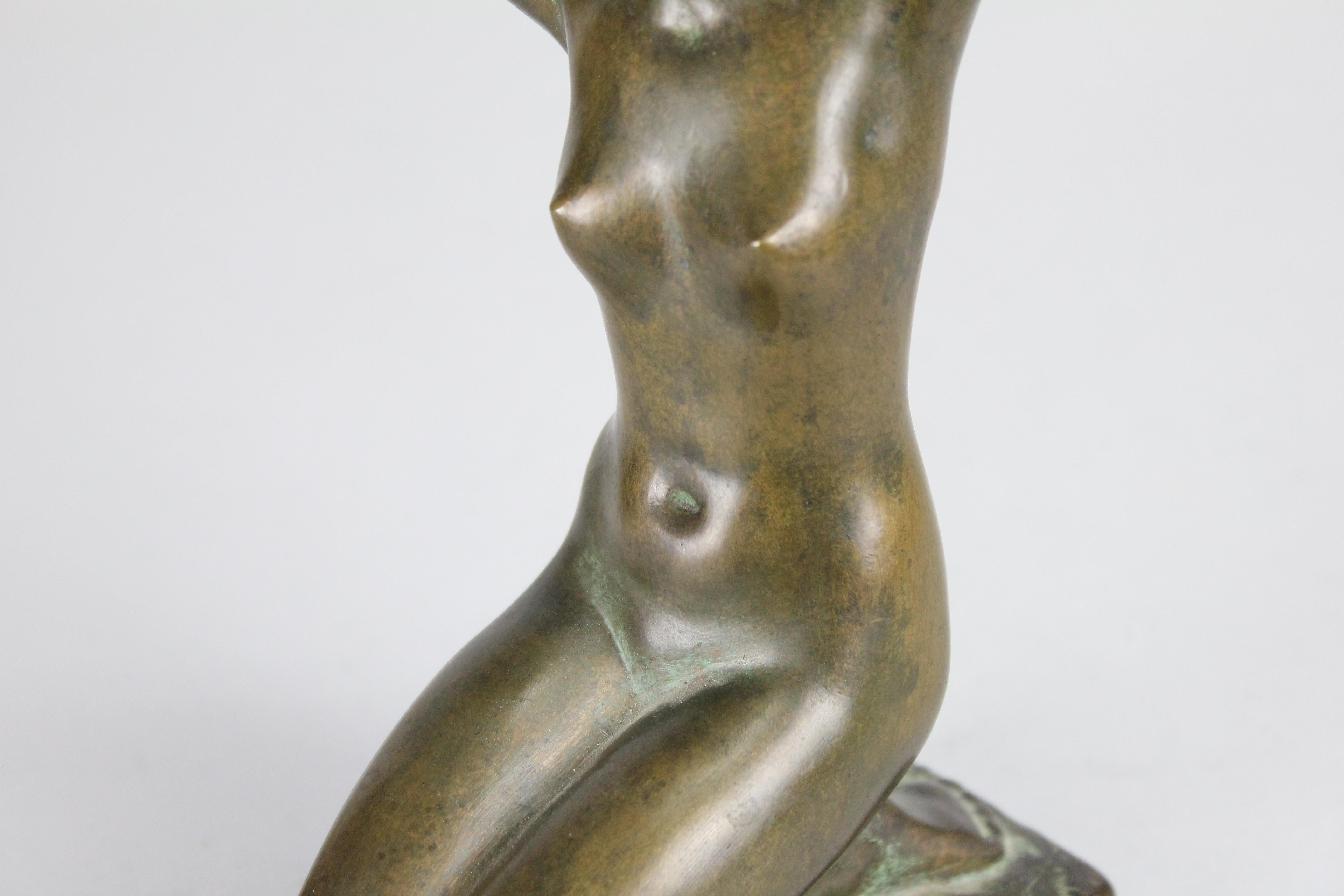 Carin Nilson, Swedish Bronze Nude Sculpture, 1940s 7