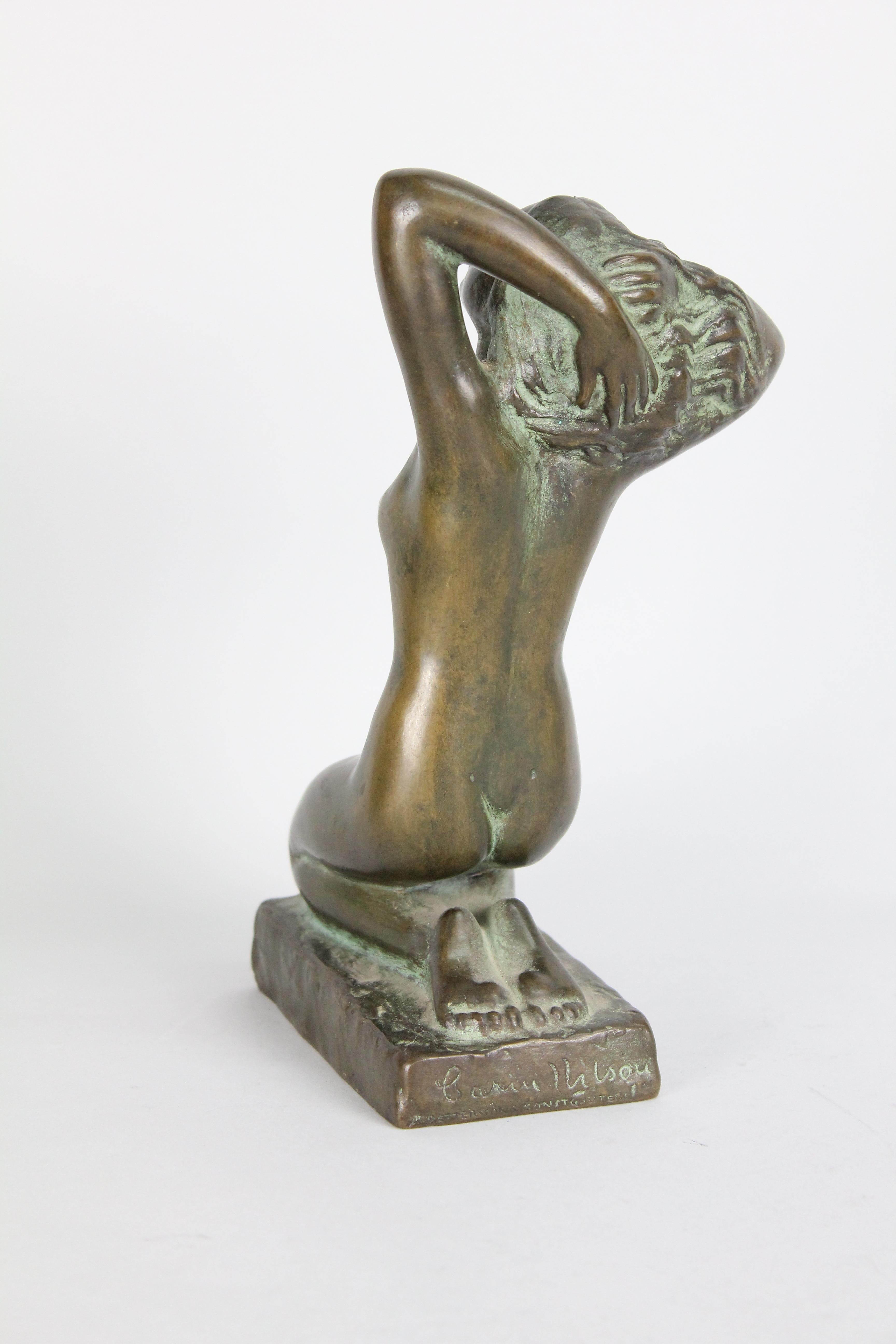 Carin Nilson, Swedish Bronze Nude Sculpture, 1940s In Good Condition In Skanninge, SE