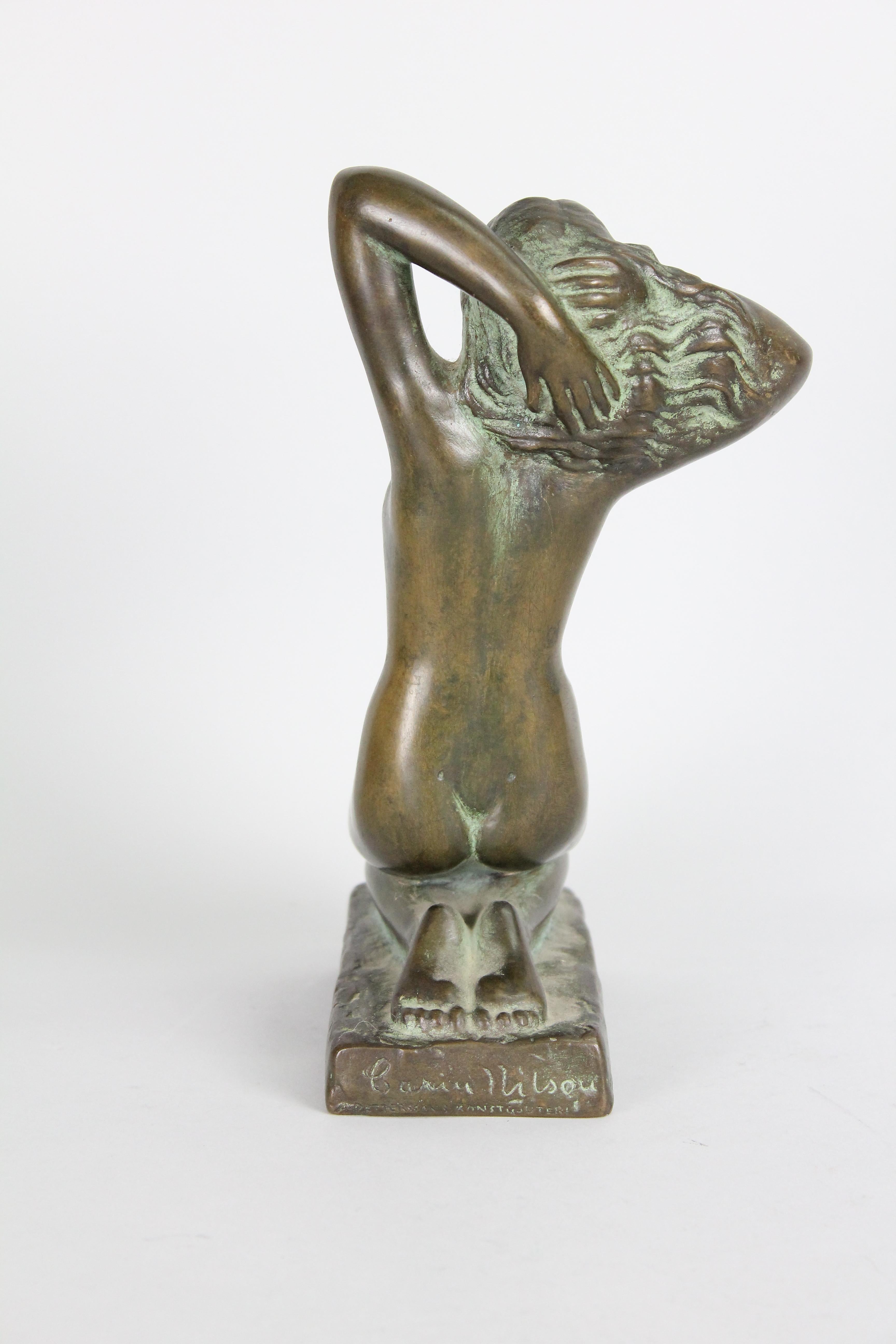 Mid-20th Century Carin Nilson, Swedish Bronze Nude Sculpture, 1940s