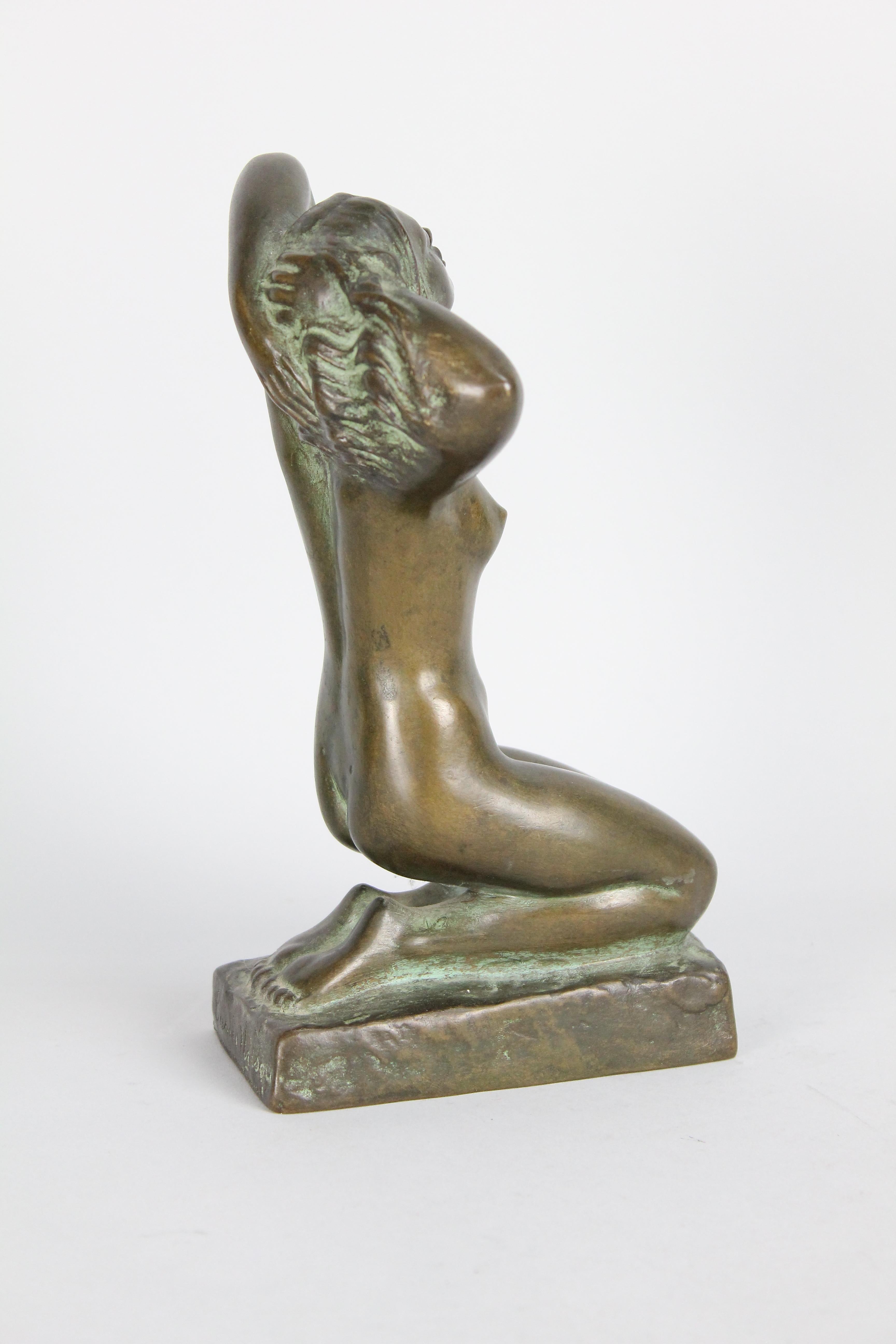 Carin Nilson, Swedish Bronze Nude Sculpture, 1940s 2