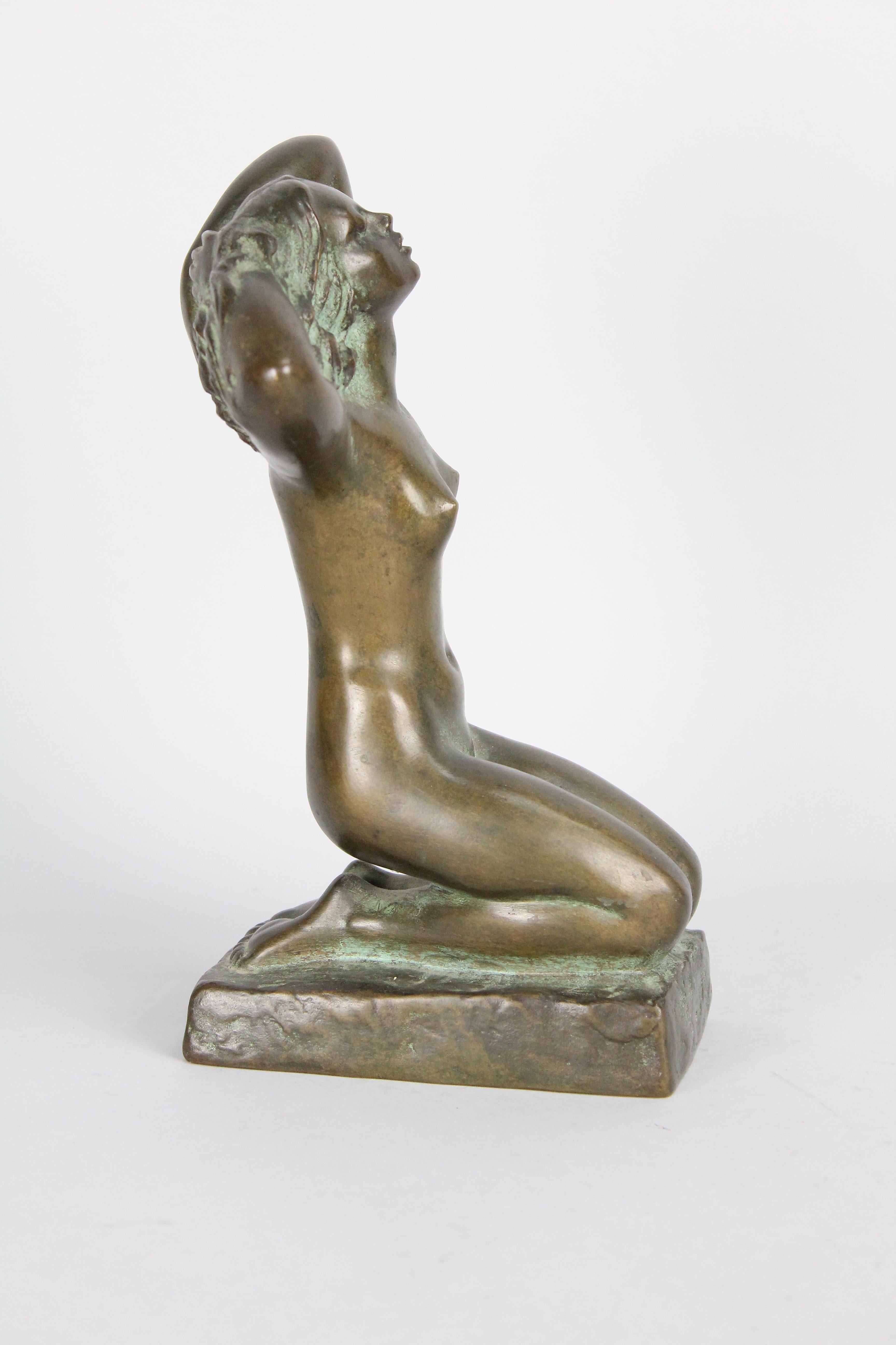 Carin Nilson, Swedish Bronze Nude Sculpture, 1940s 3