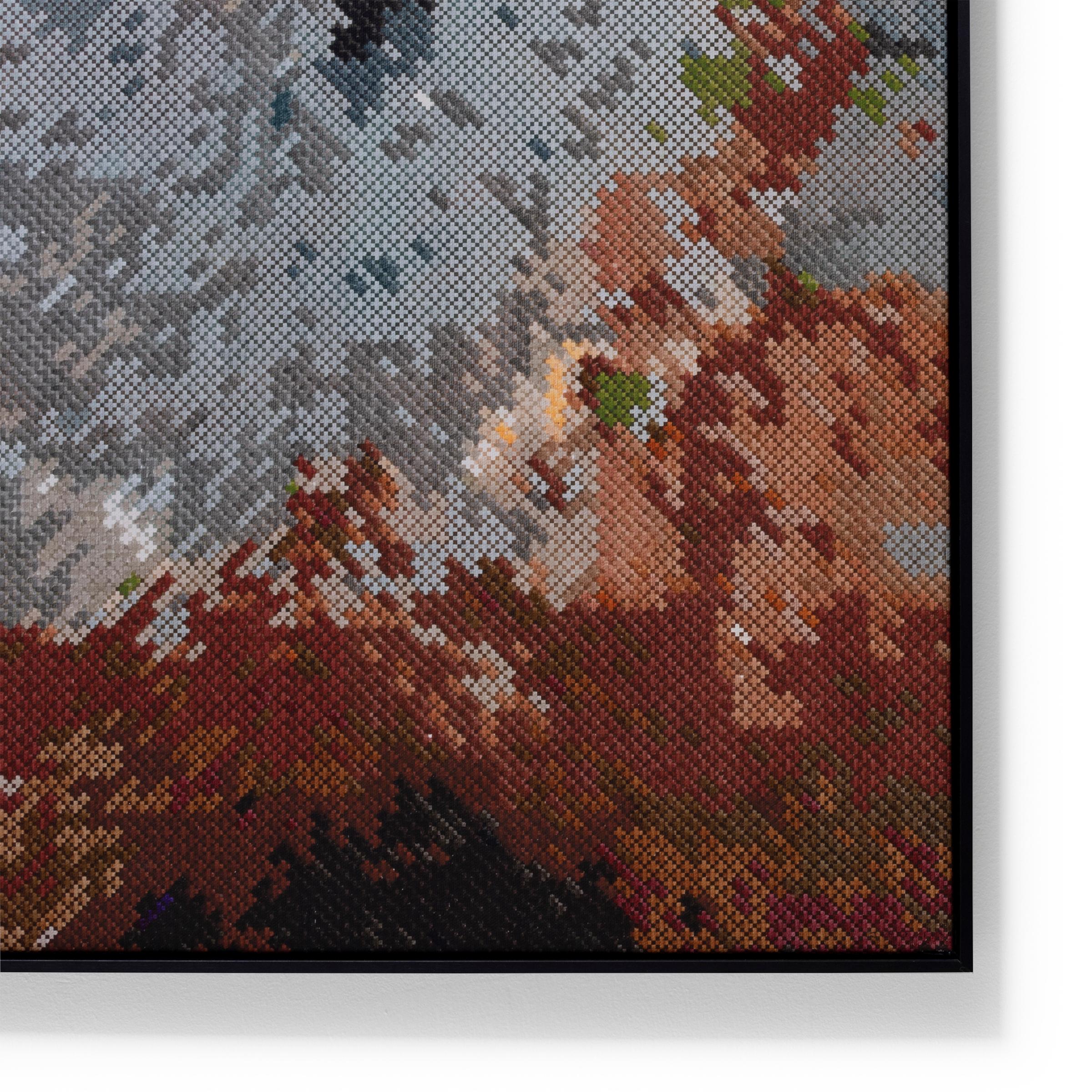 The colorful paintings of Jan Pieter Fokkens transport us to distant worlds beyond our comprehension. Within seemingly infinite networks of lines, dots, and crosses, he decodes the recognizable to create something unfamiliar.

Each work begins