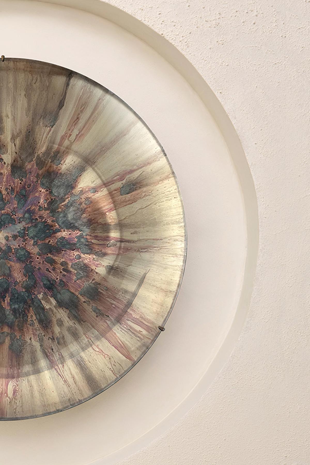 Post-Modern Limited Edition Carina Nebula Concave Multicolor Oxidized Mirror by Homa For Sale
