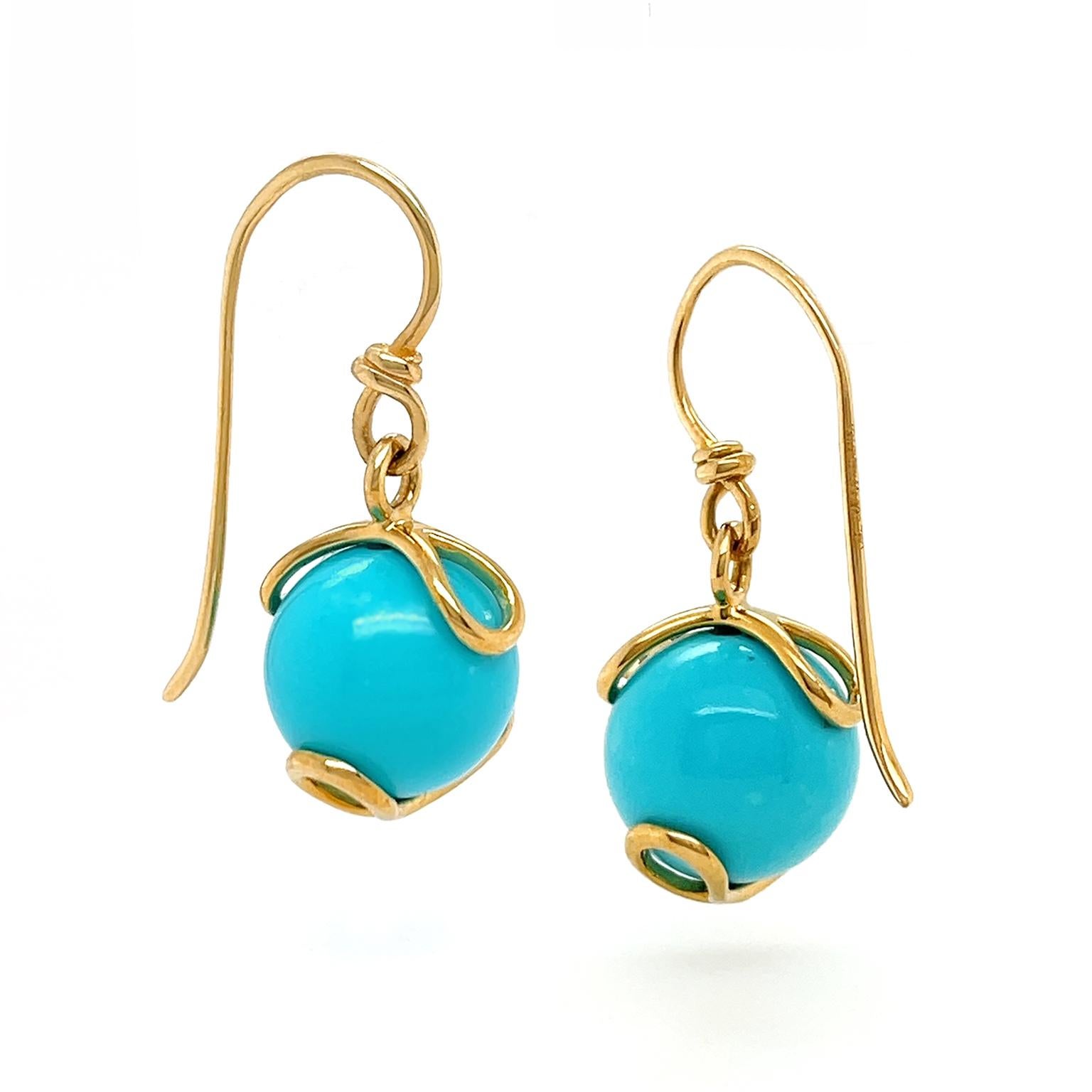 turquoise bead earrings