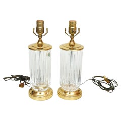 Carina Waterford Crystal Table Lamps, a Pair