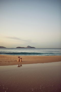 Tavolino e sgabello grande Carioca in legno Freijo