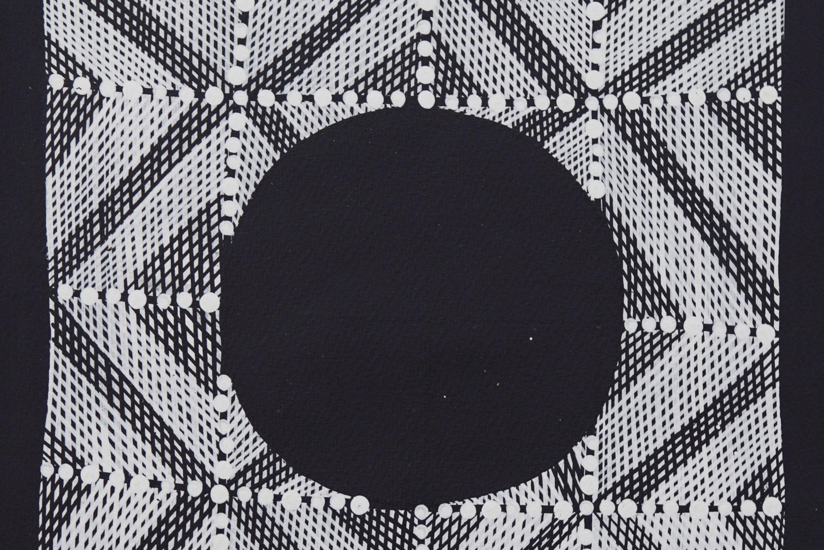 Wak Wak (Krähe) III (Schwarz), Abstract Painting, von Carissa Gurwalwal