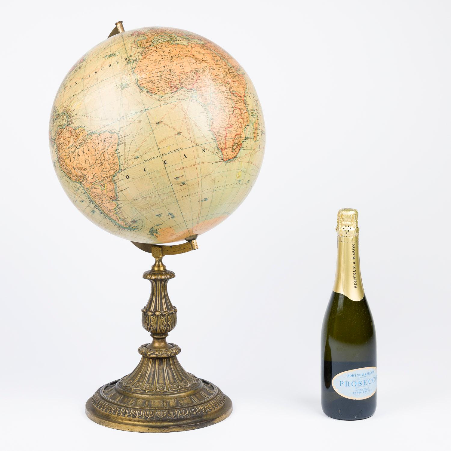 Carl Adami 13 inch terrestrial globe, Berlin, dated 1900. For Sale 3