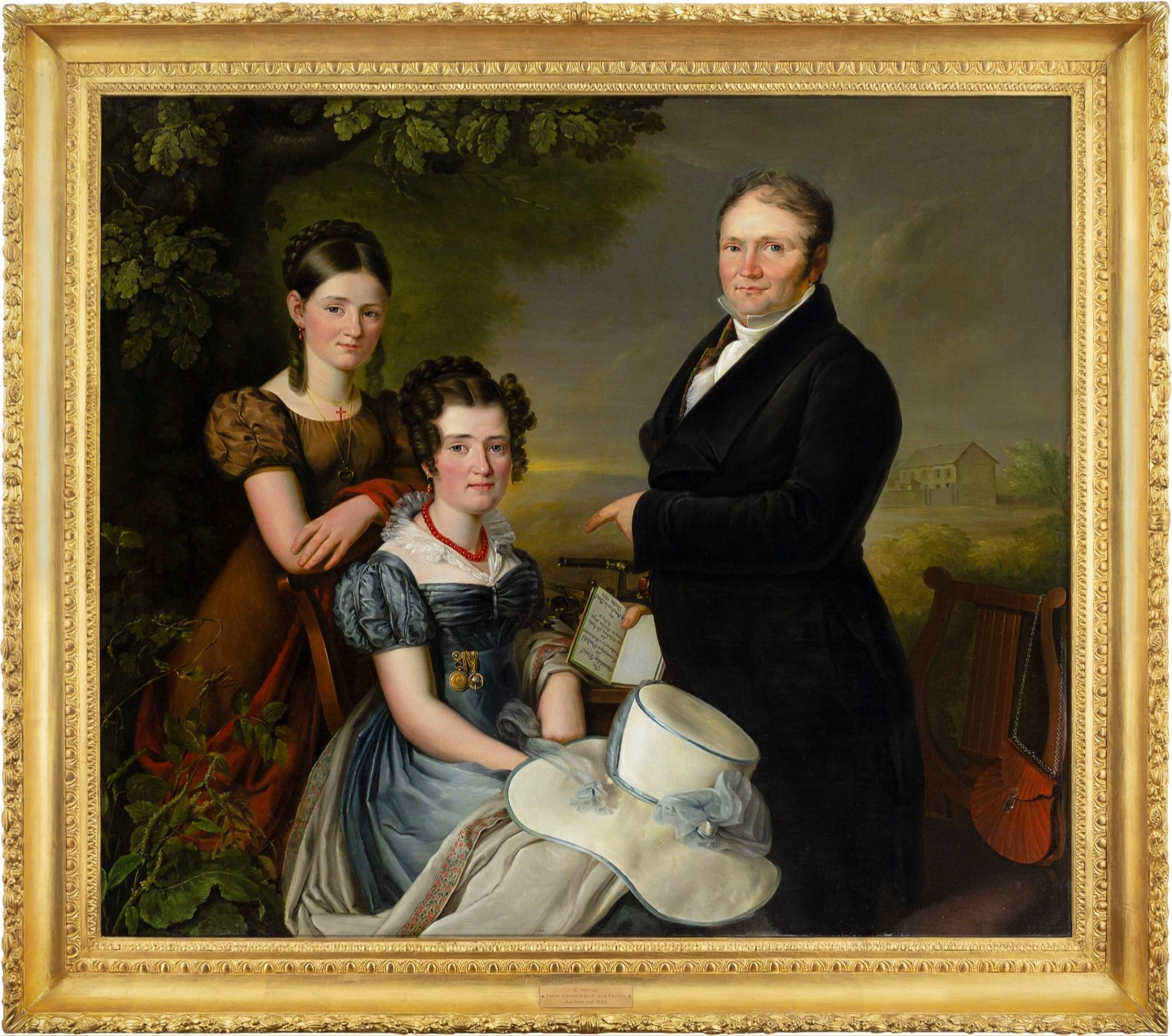 Portrait Of Jean Gerard Vonderbank & Family, Early 19th-Century Oil Painting
