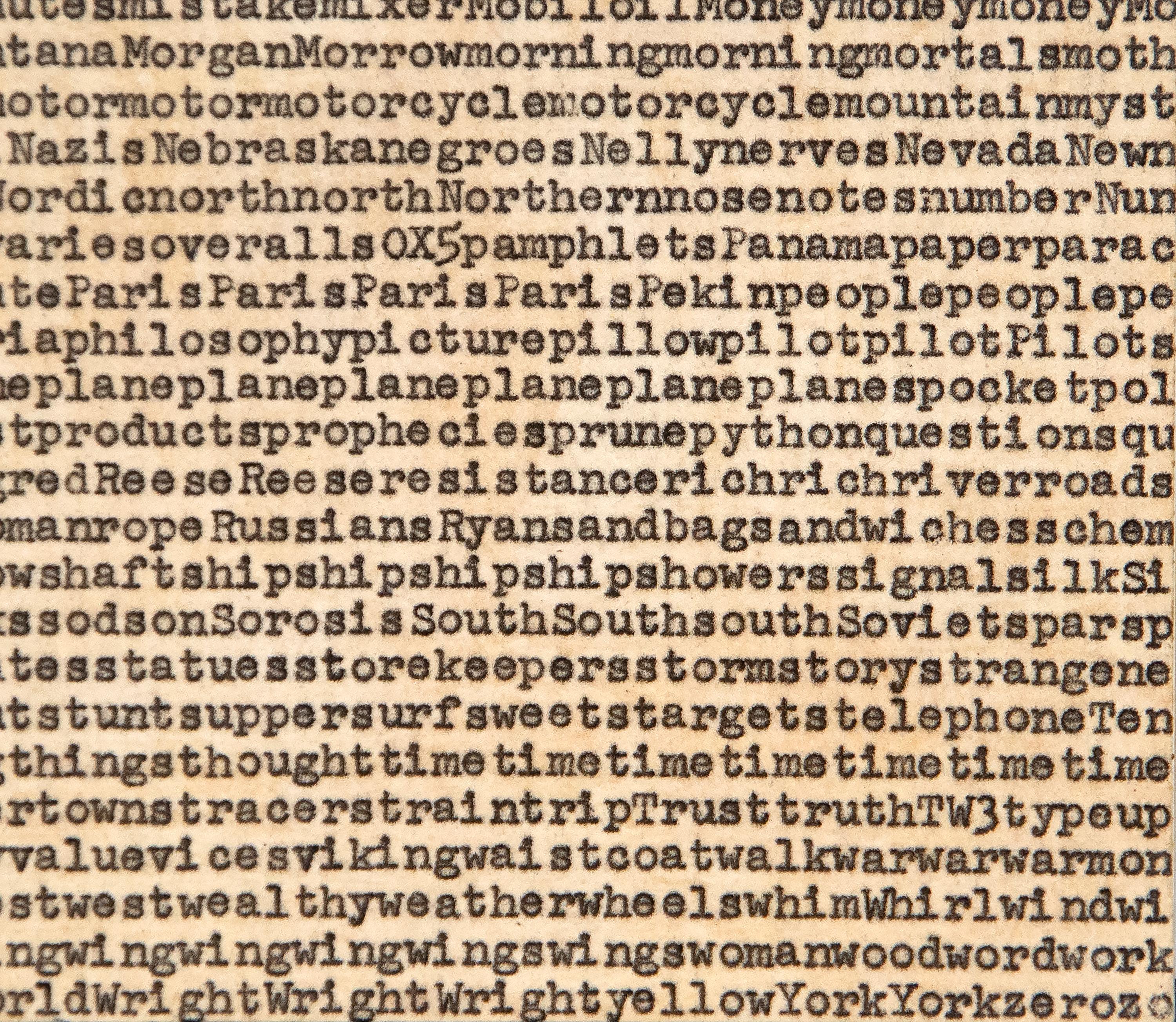 Five Hundred Terms for Charles A. Lindbergh - Post-War Mixed Media Art by Carl Andre
