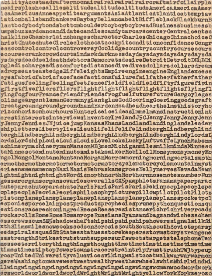 Five Hundred Terms for Charles A. Lindbergh