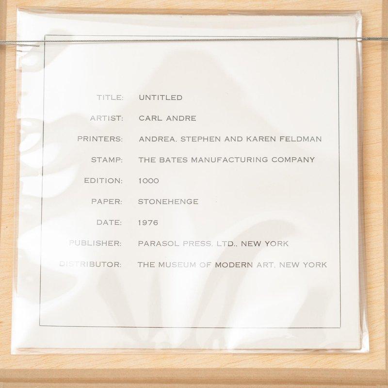 Carl Andre “Untitled”, 1976 — Rubber Stamp Portfolio, Minimalist Art For Sale 7