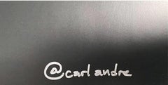 Historic Ace Gallery offset print, Hand Signed by Minimalist sculptor Carl Andre