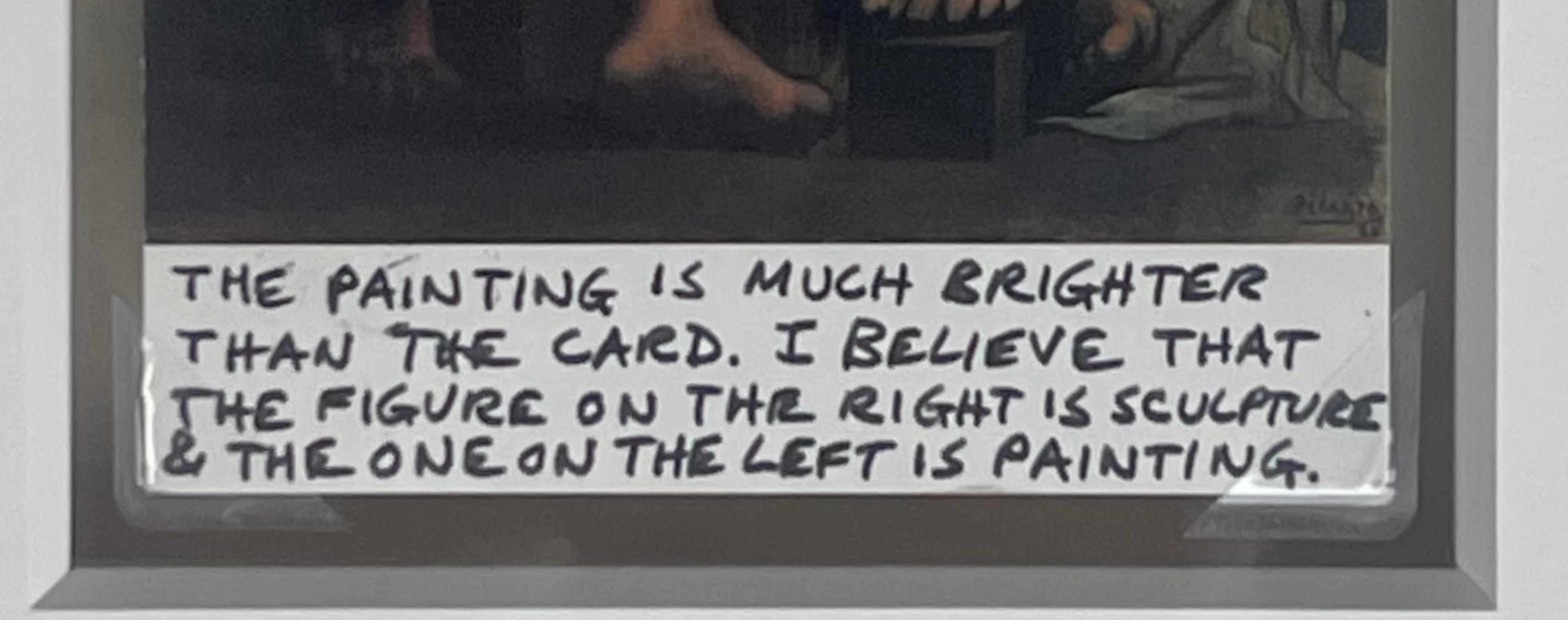 Signed handwritten card: 